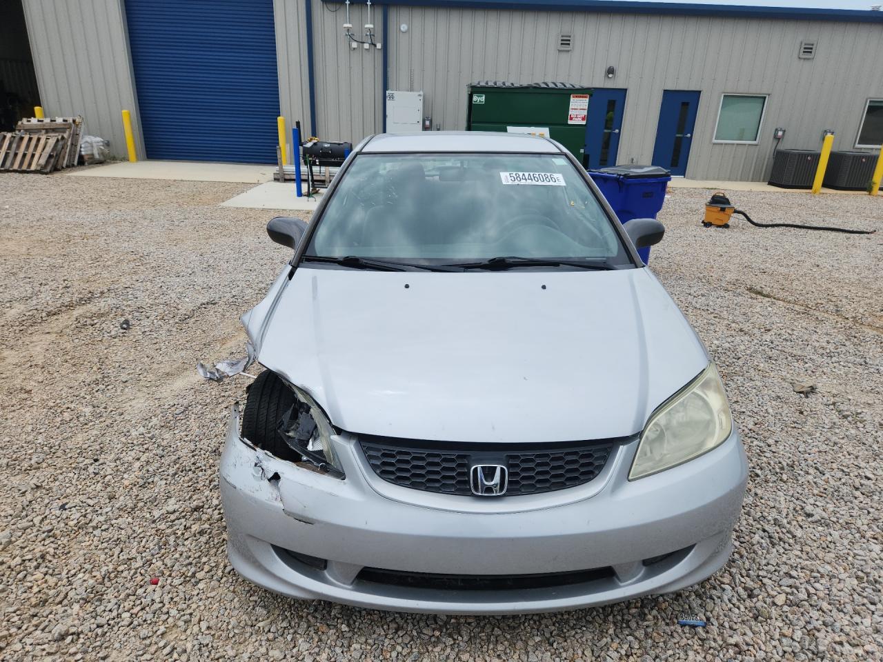 2005 Honda Civic Lx Silver vin: 1HGEM22595L009723