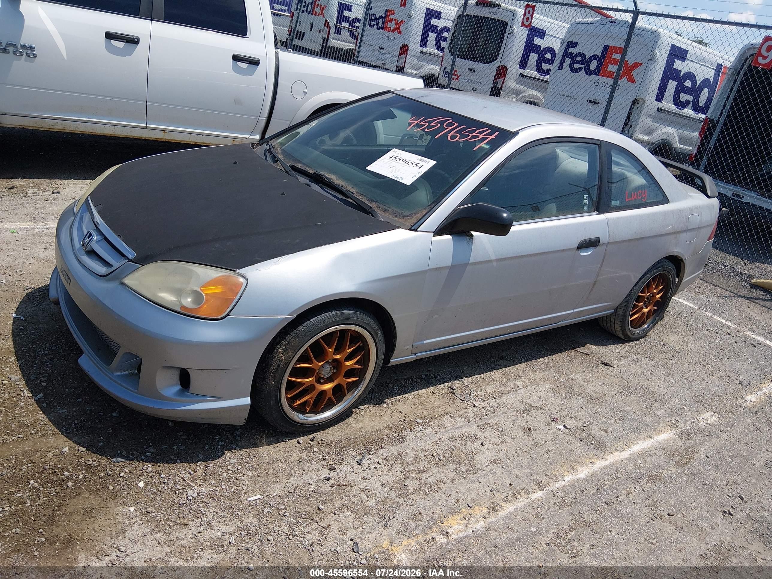 2001 Honda Civic Lx Silver vin: 1HGEM225X1L015217