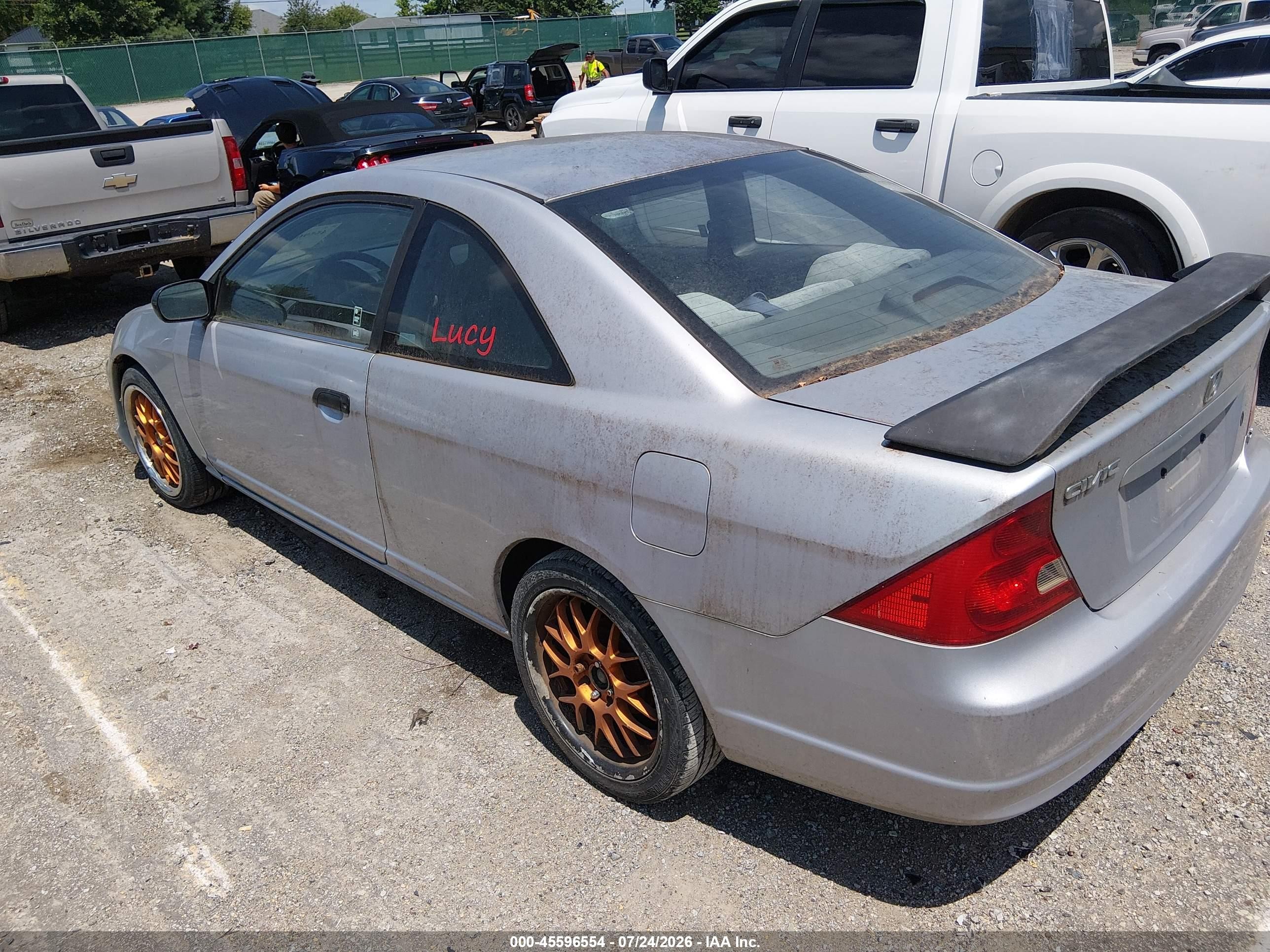 2001 Honda Civic Lx Silver vin: 1HGEM225X1L015217