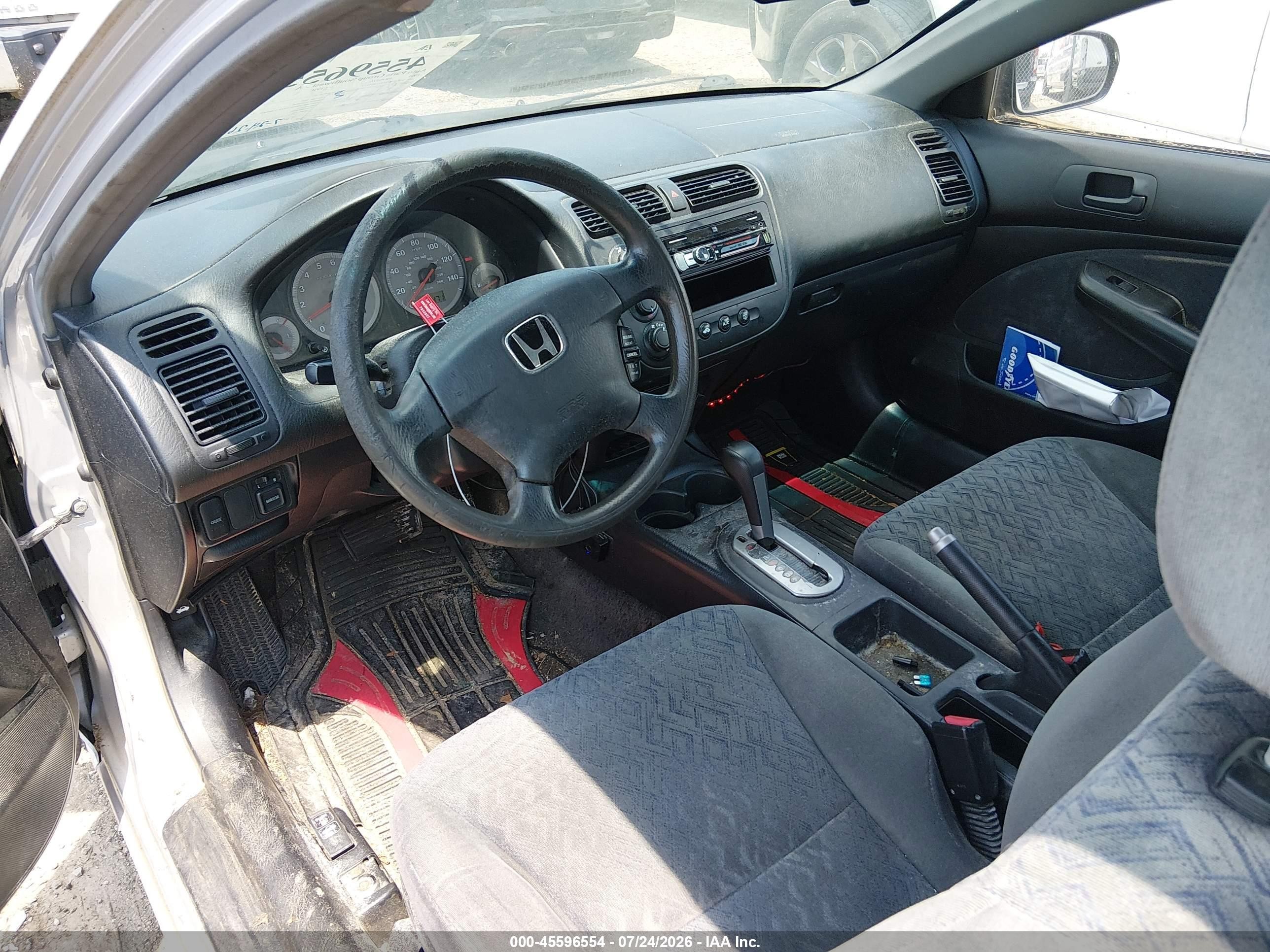 2001 Honda Civic Lx Silver vin: 1HGEM225X1L015217