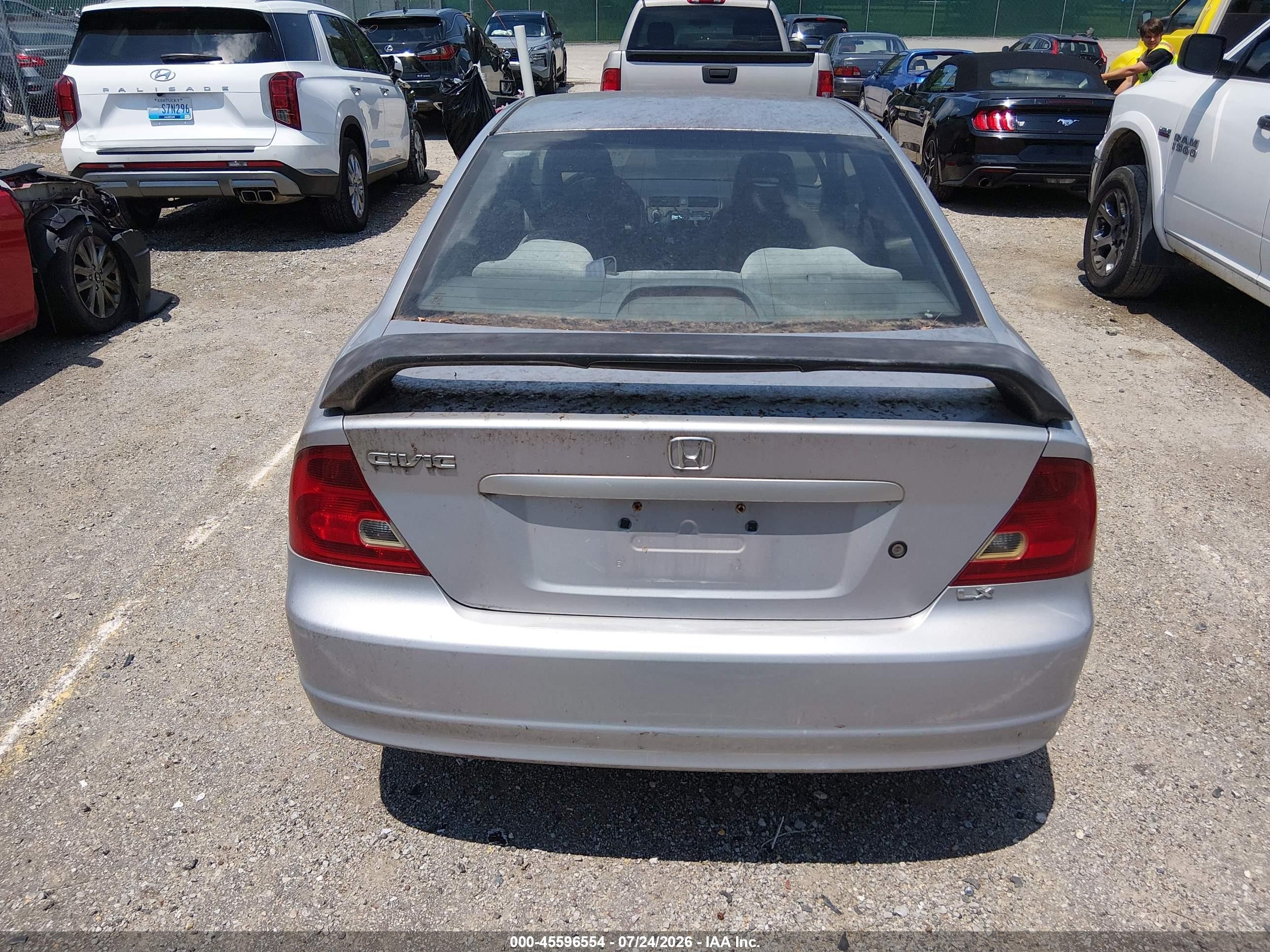 2001 Honda Civic Lx Silver vin: 1HGEM225X1L015217