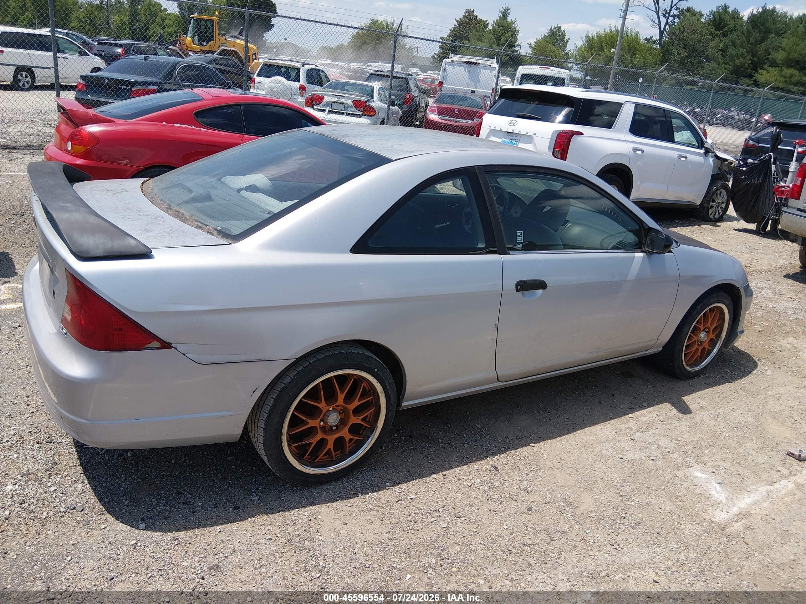 2001 Honda Civic Lx Silver vin: 1HGEM225X1L015217