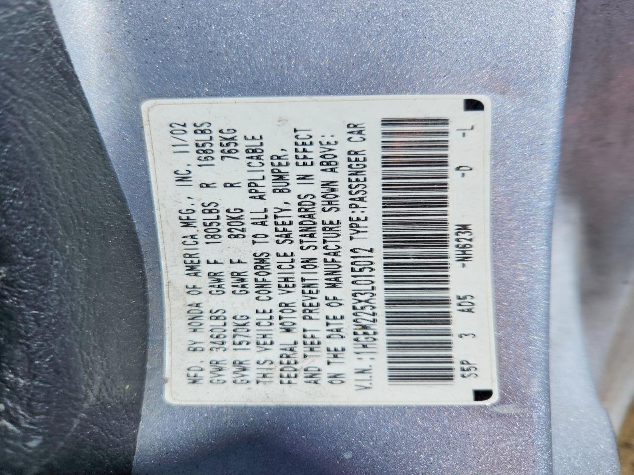 2003 Honda Civic Lx Silver vin: 1HGEM225X3L015012