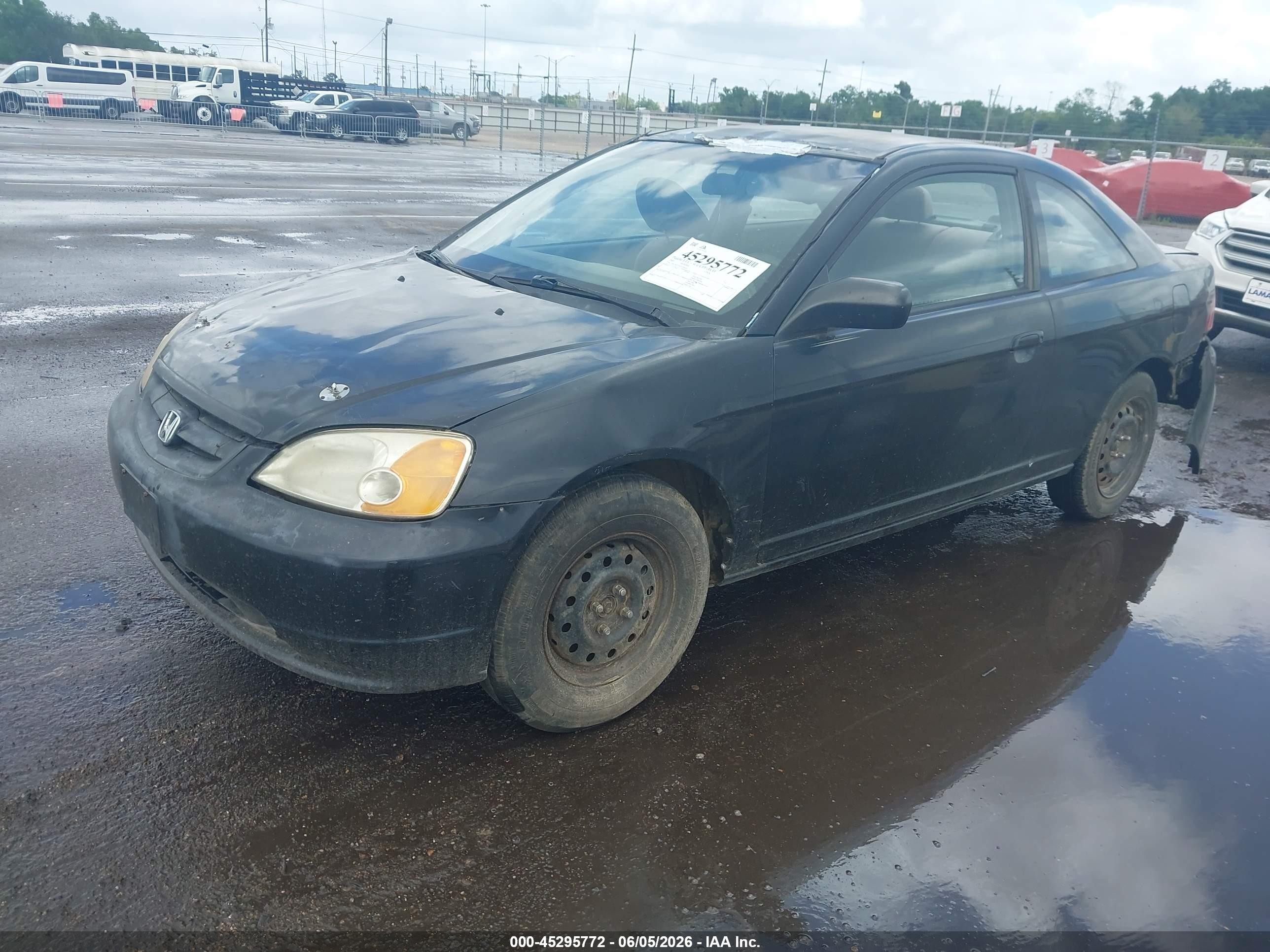 2003 Honda Civic Lx Dark Blue vin: 1HGEM225X3L039455