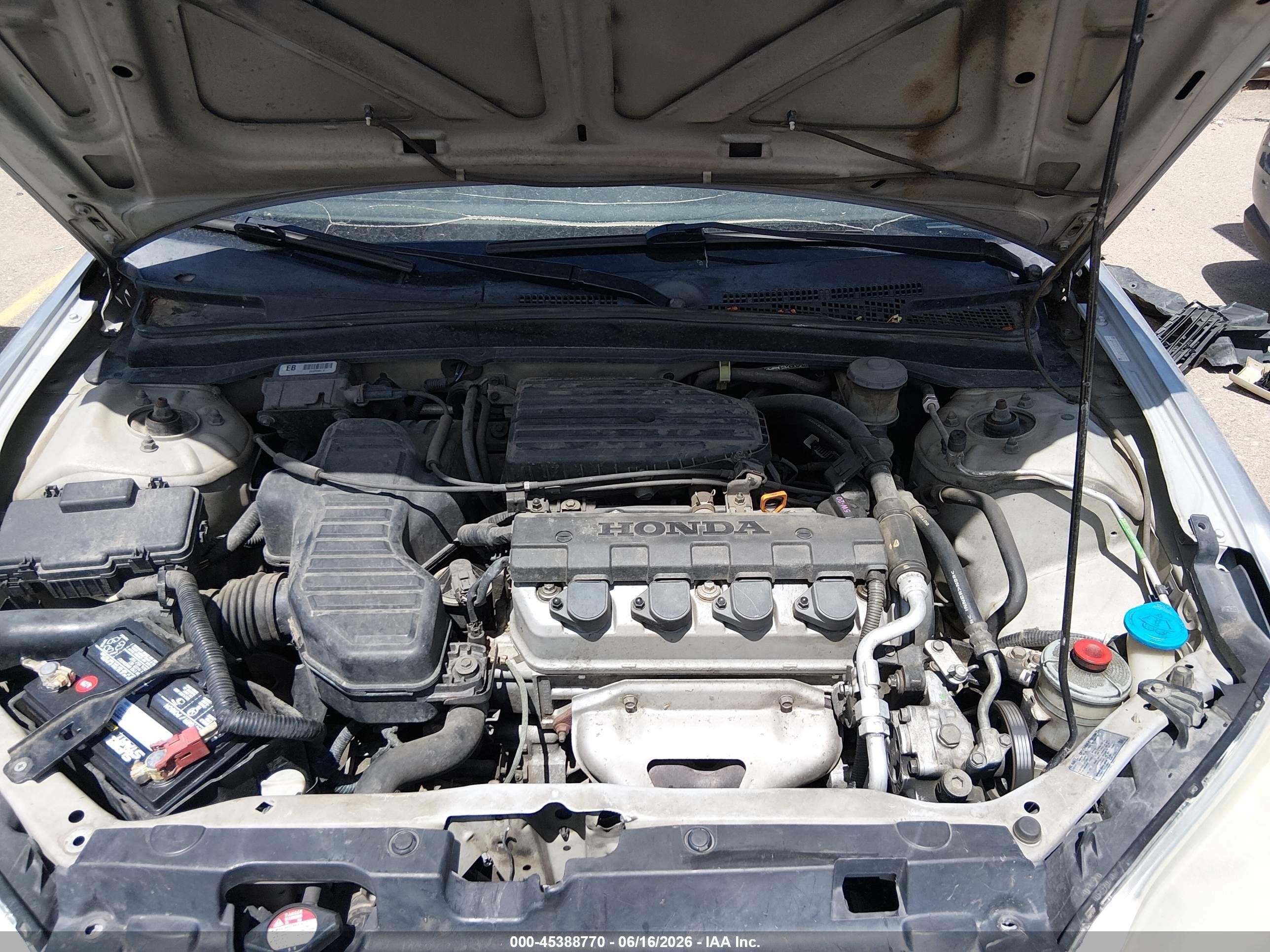 2004 Honda Civic Lx Silver vin: 1HGEM225X4L029946