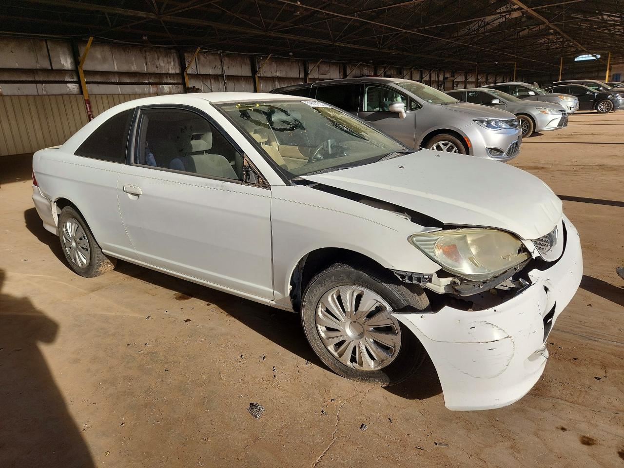 2005 Honda Civic Lx White vin: 1HGEM22605L017105