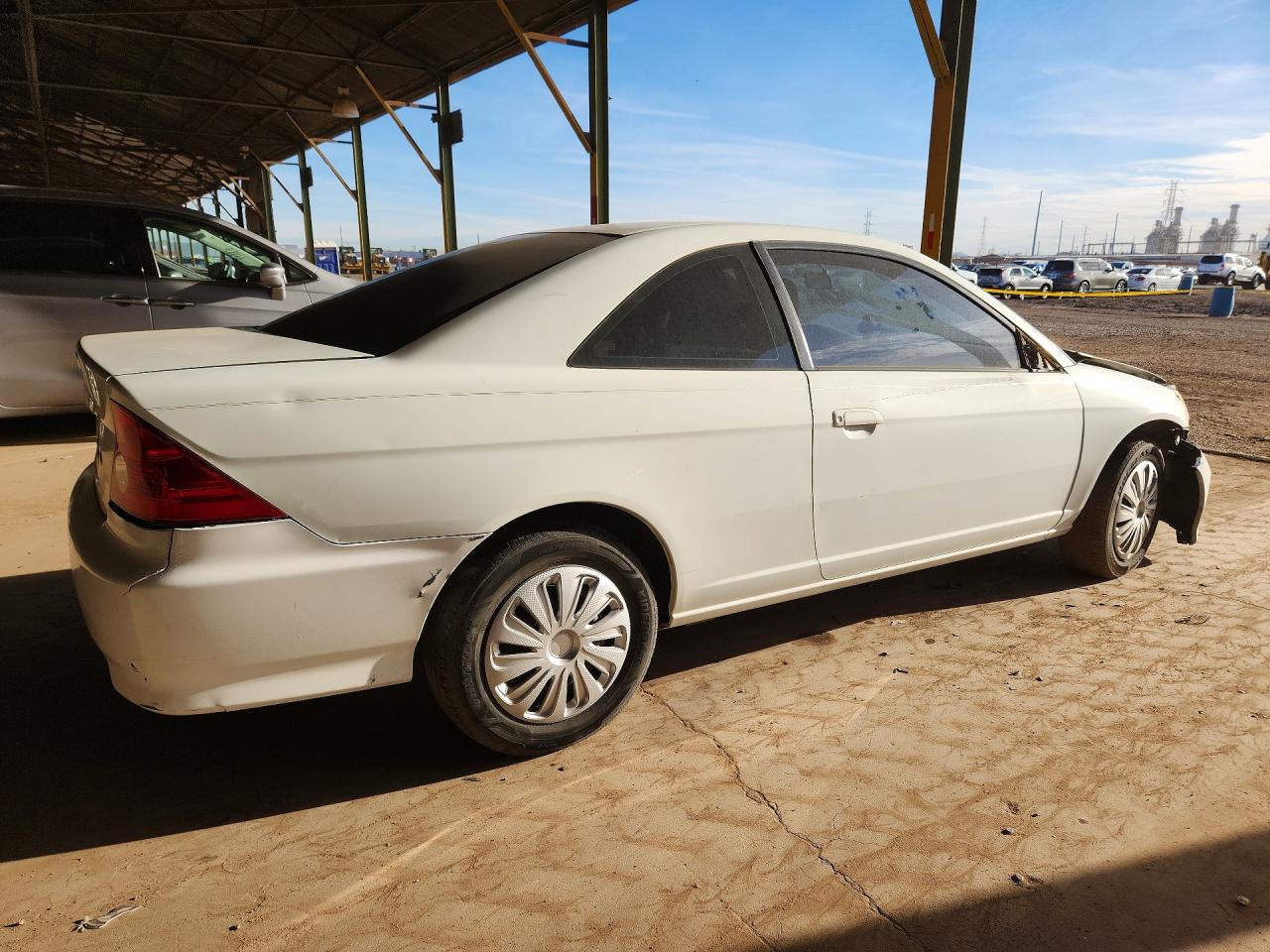 2005 Honda Civic Lx White vin: 1HGEM22605L017105
