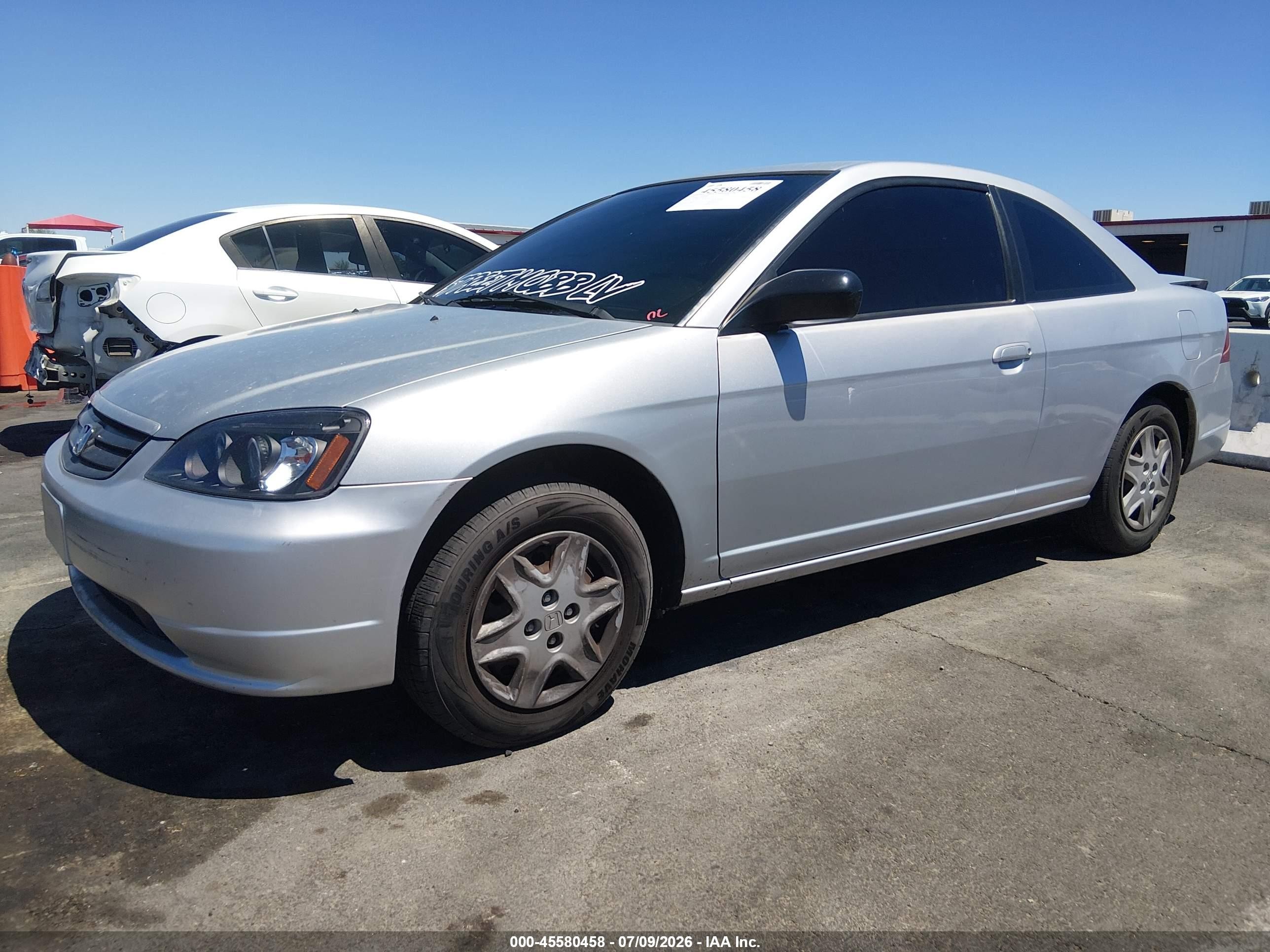 2003 Honda Civic Lx Silver vin: 1HGEM22673L080599