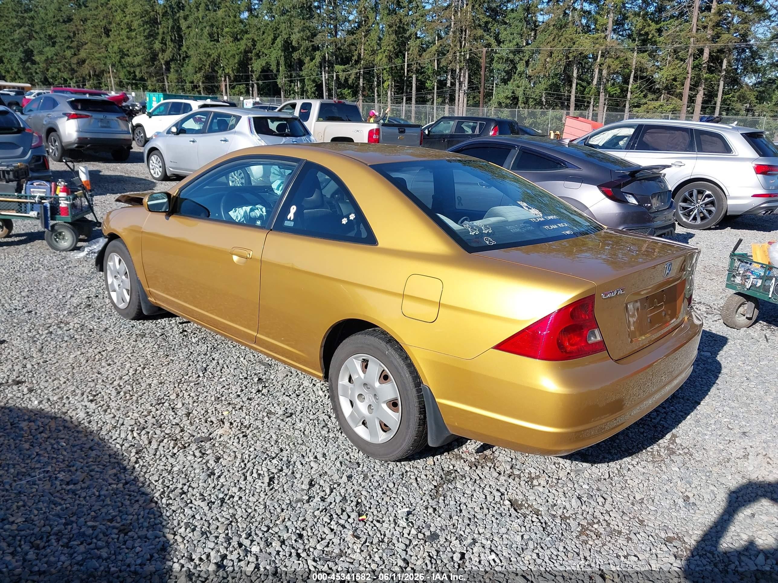 2001 Honda Civic Ex Gold vin: 1HGEM22901L004844