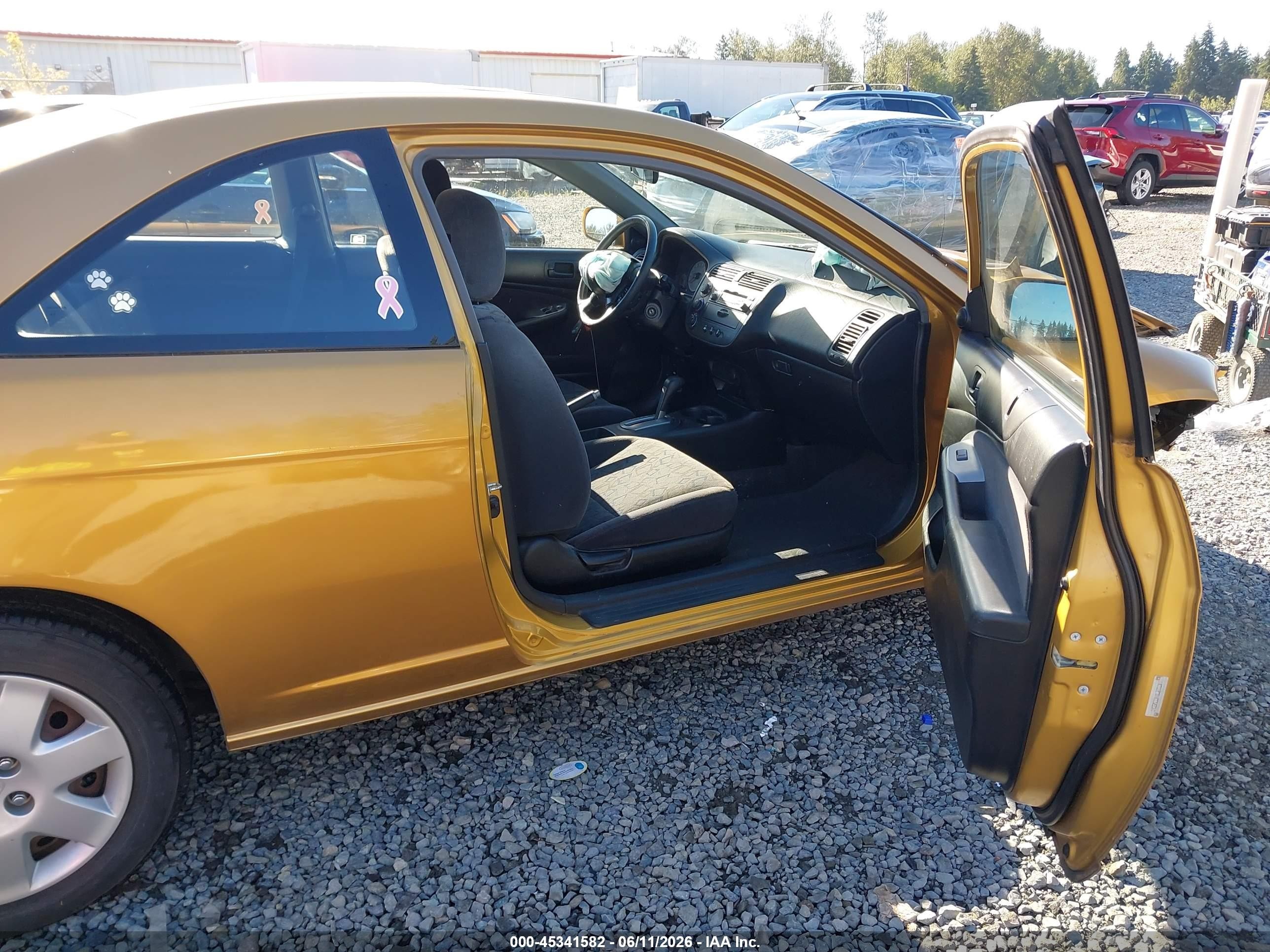 2001 Honda Civic Ex Gold vin: 1HGEM22901L004844