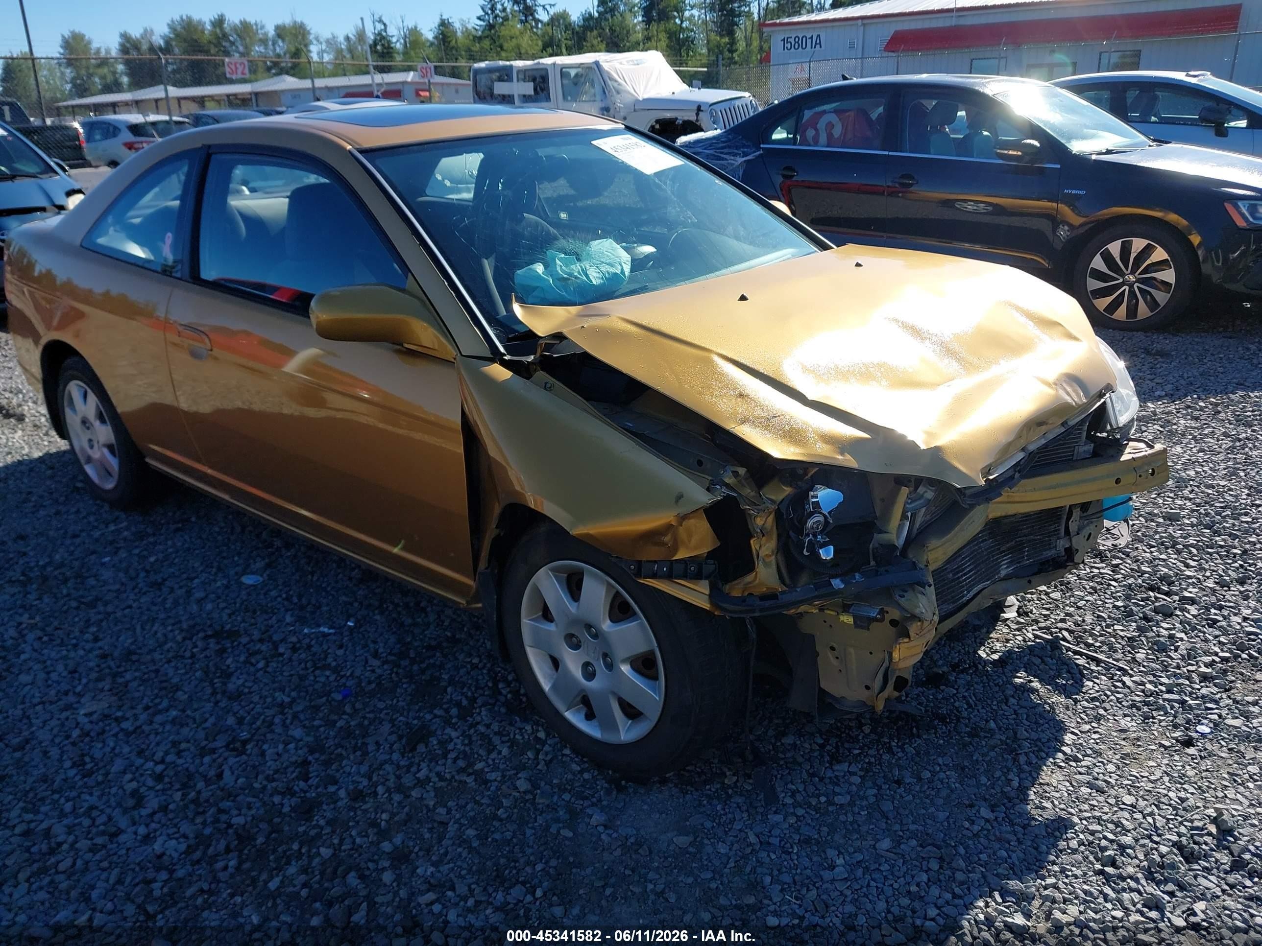2001 Honda Civic Ex Gold vin: 1HGEM22901L004844