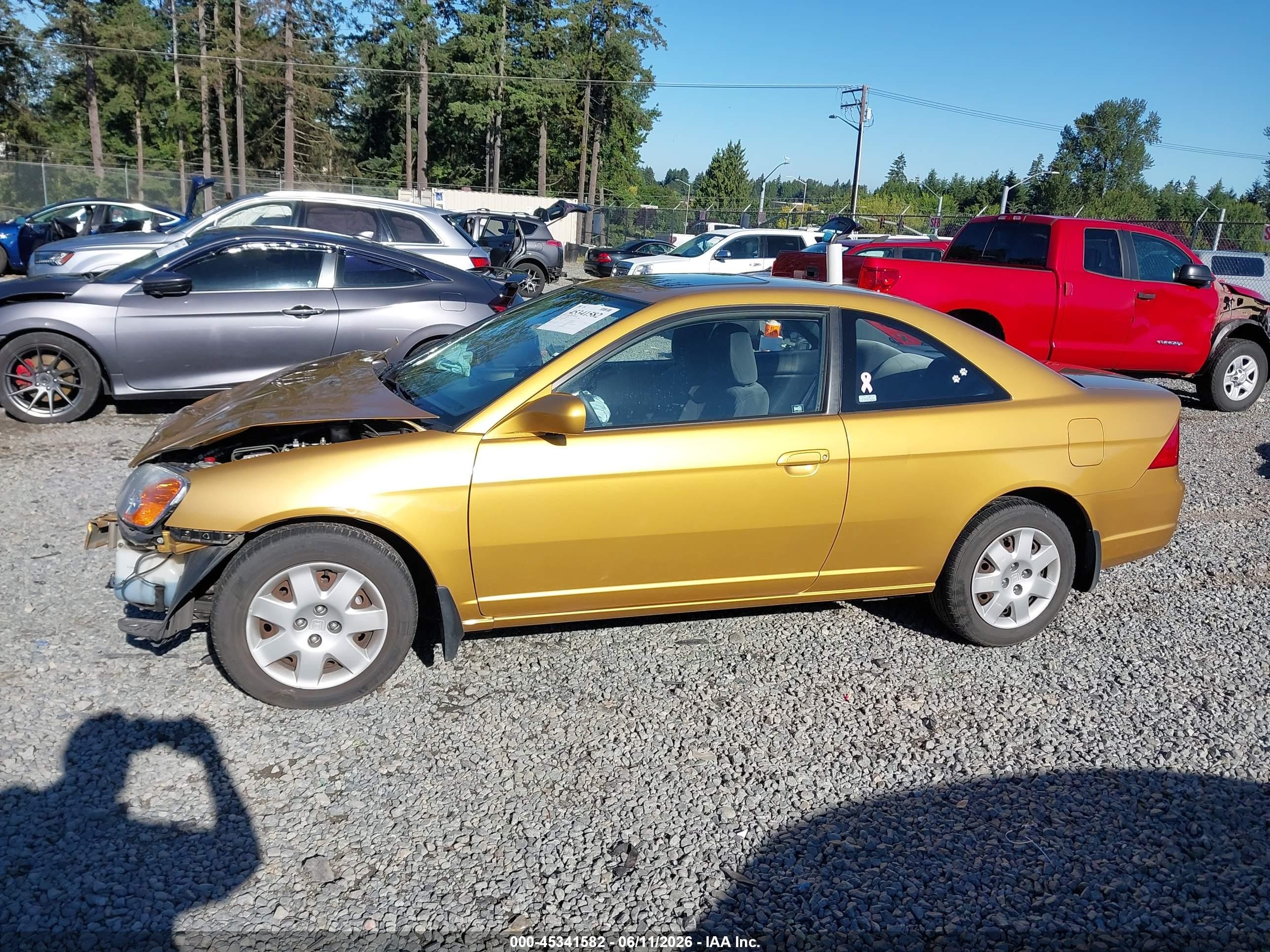 2001 Honda Civic Ex Gold vin: 1HGEM22901L004844