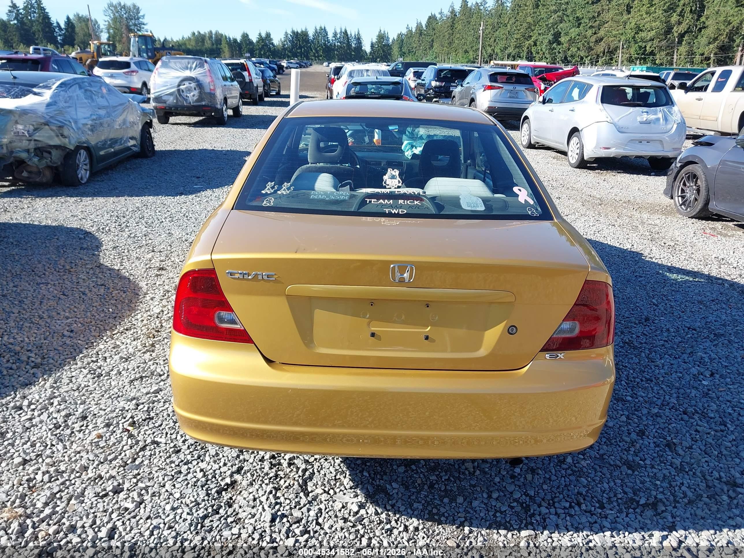 2001 Honda Civic Ex Gold vin: 1HGEM22901L004844