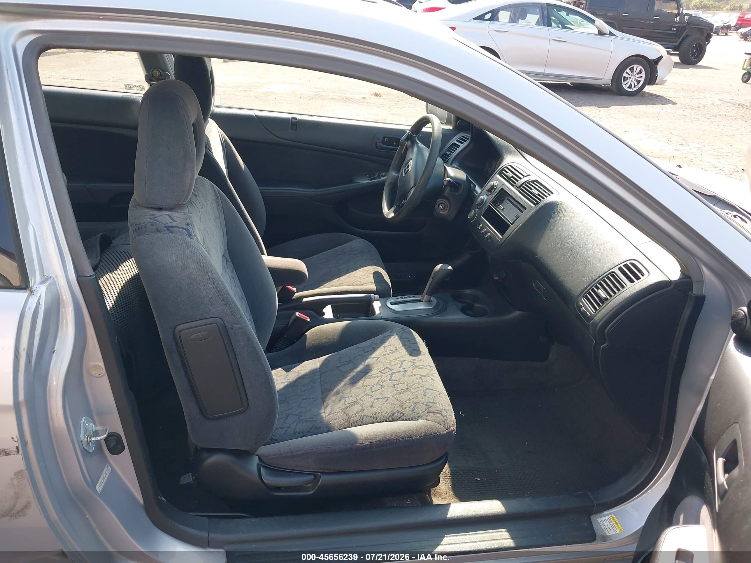 2001 Honda Civic Ex Silver vin: 1HGEM22901L016718