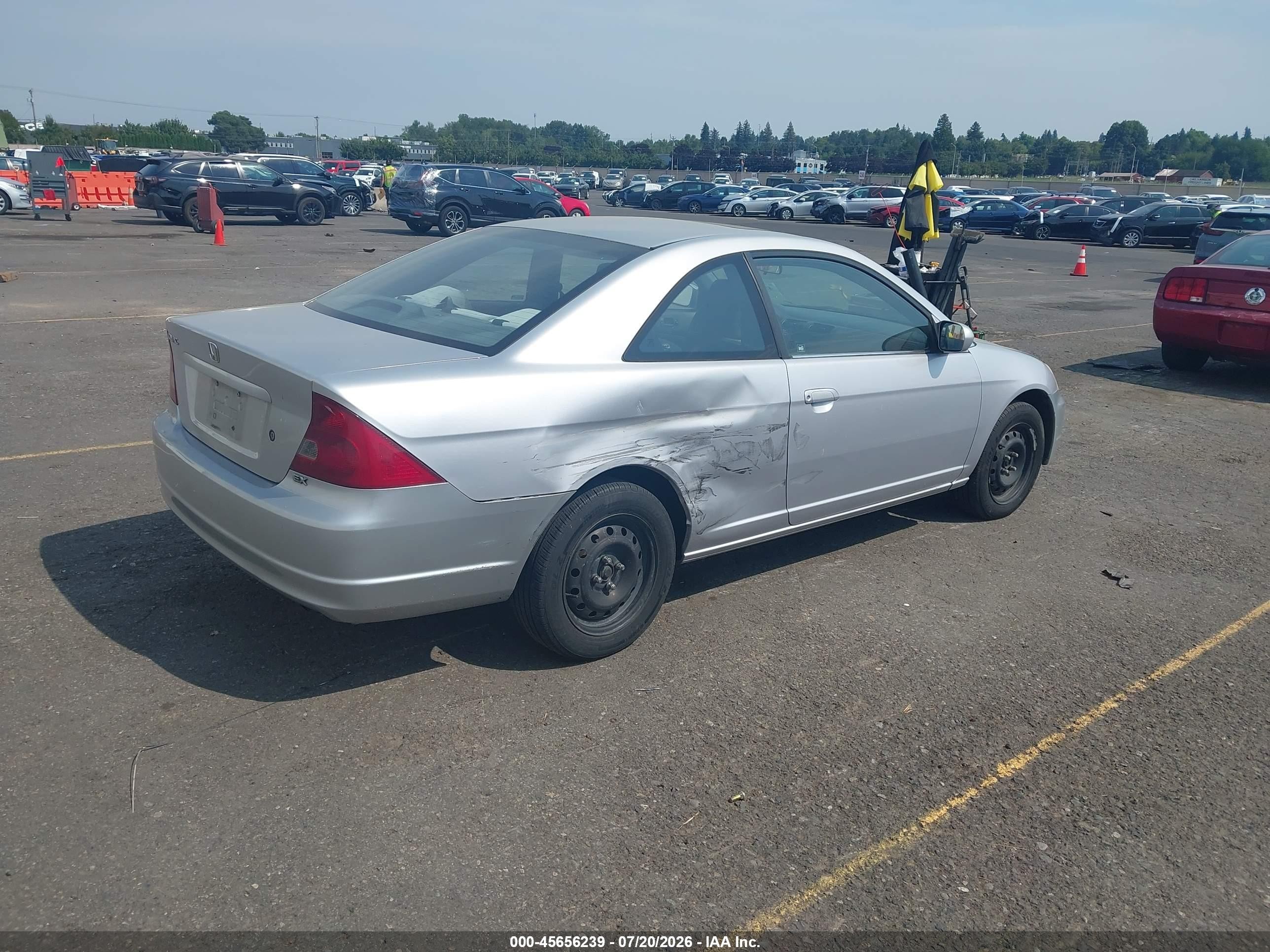 2001 Honda Civic Ex Silver vin: 1HGEM22901L016718