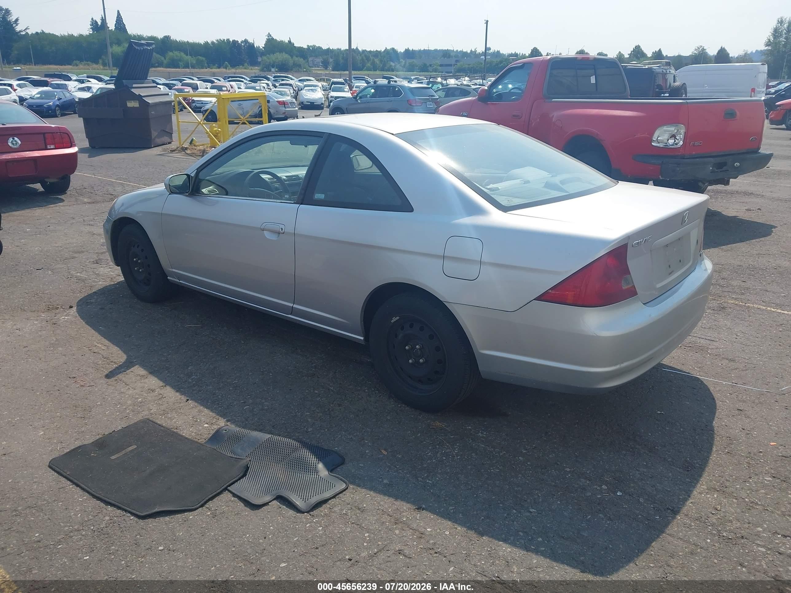 2001 Honda Civic Ex Silver vin: 1HGEM22901L016718