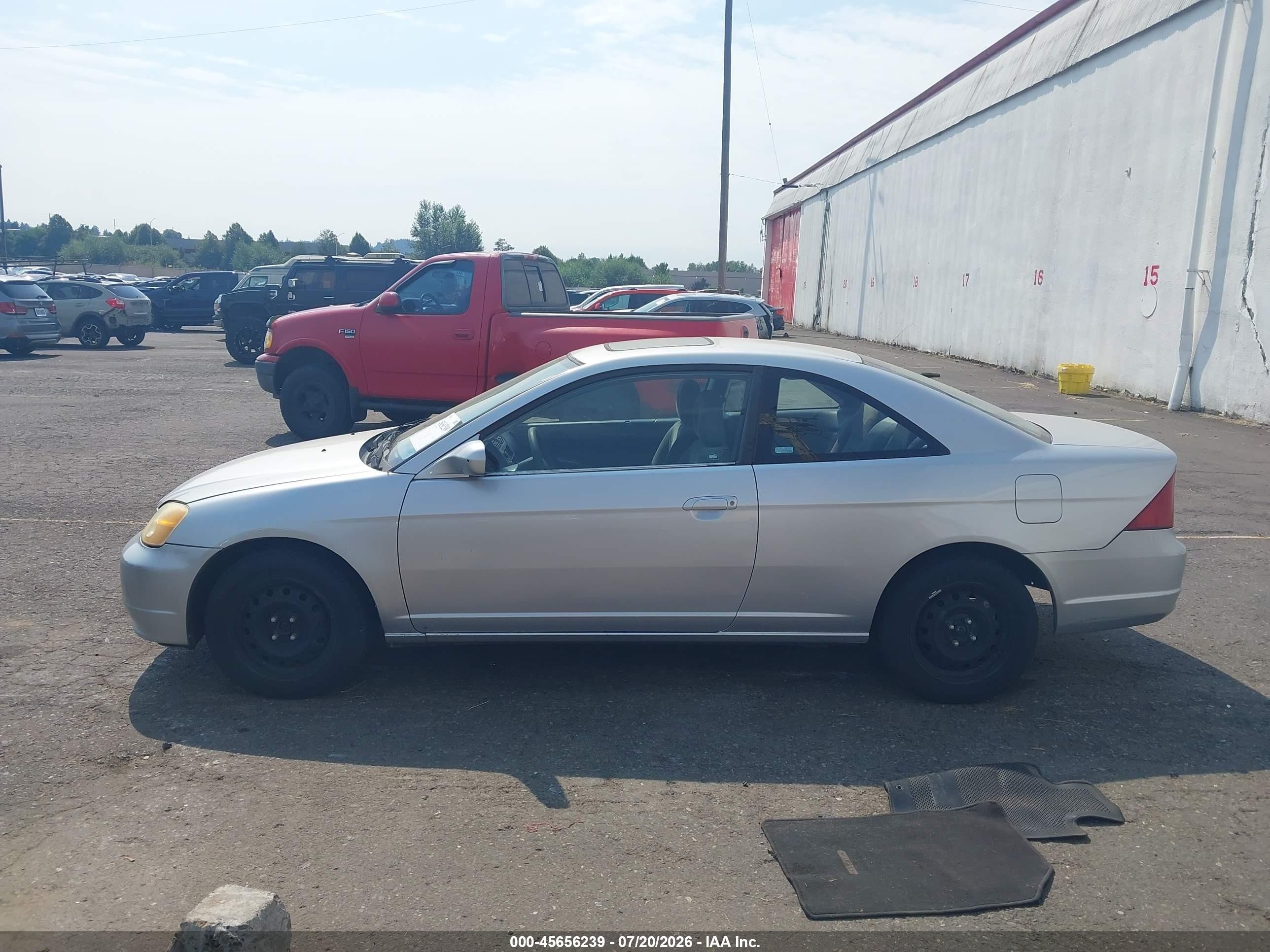 2001 Honda Civic Ex Silver vin: 1HGEM22901L016718