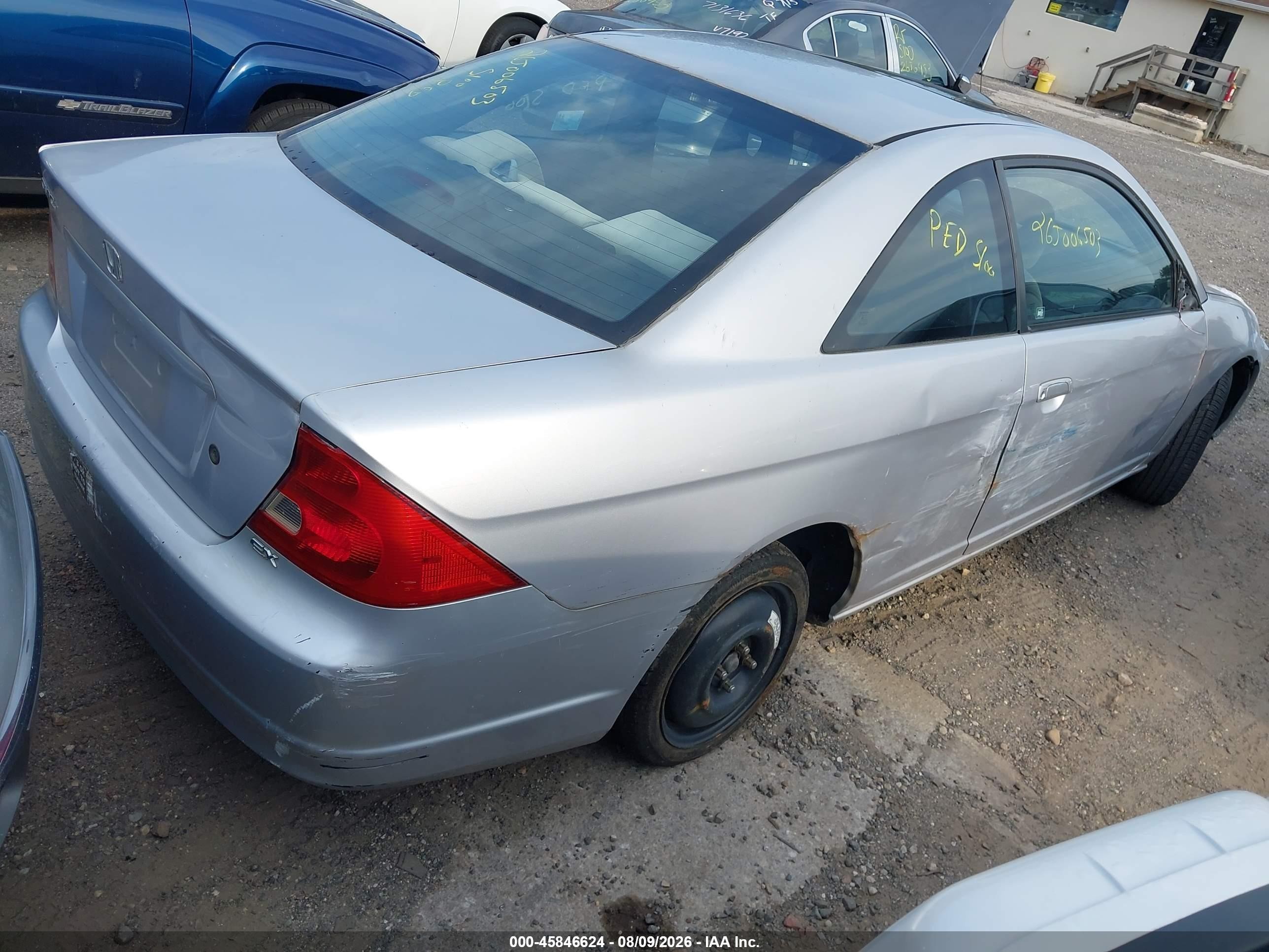 2001 Honda Civic Ex Gray vin: 1HGEM22901L104068