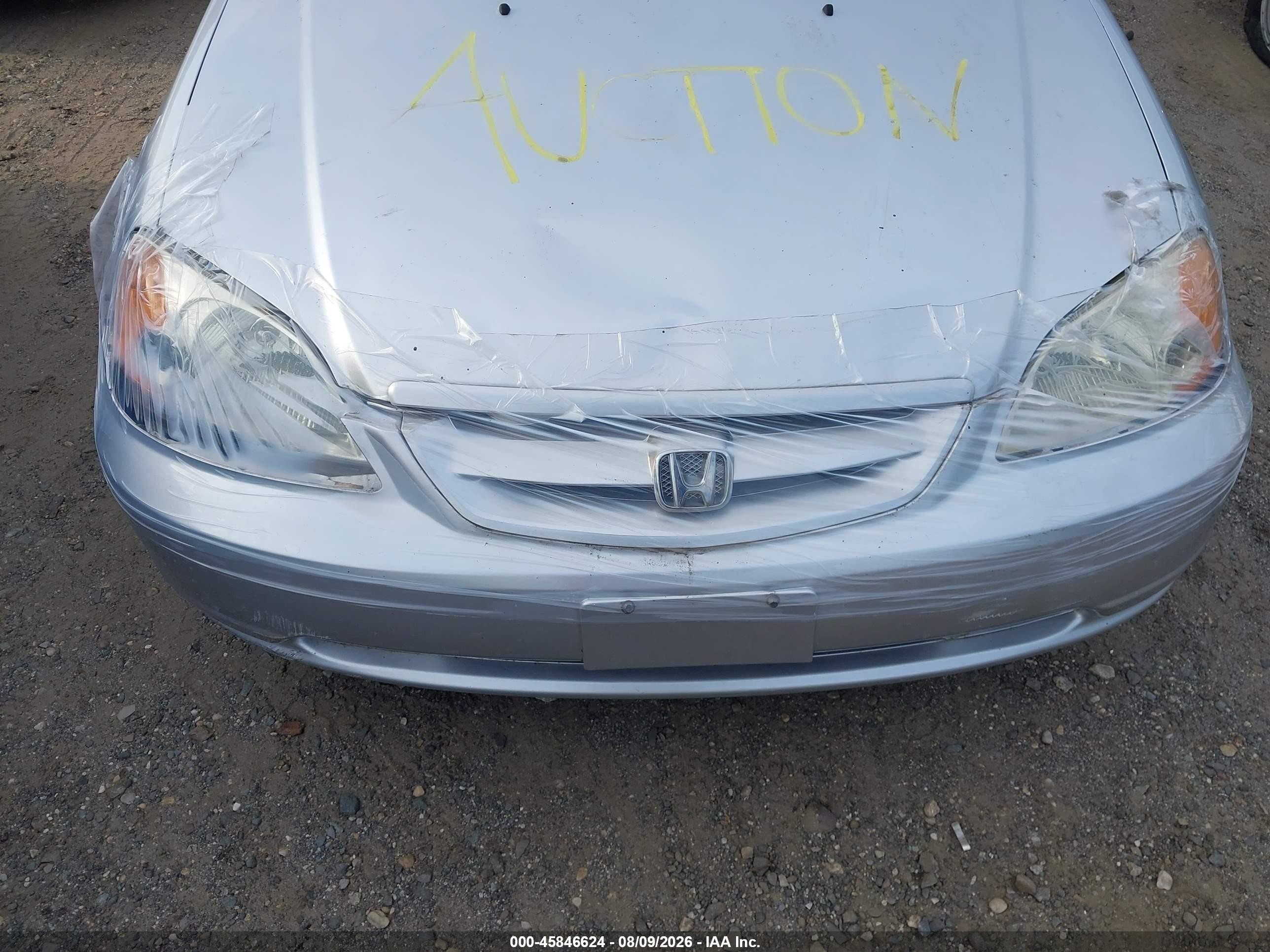 2001 Honda Civic Ex Gray vin: 1HGEM22901L104068