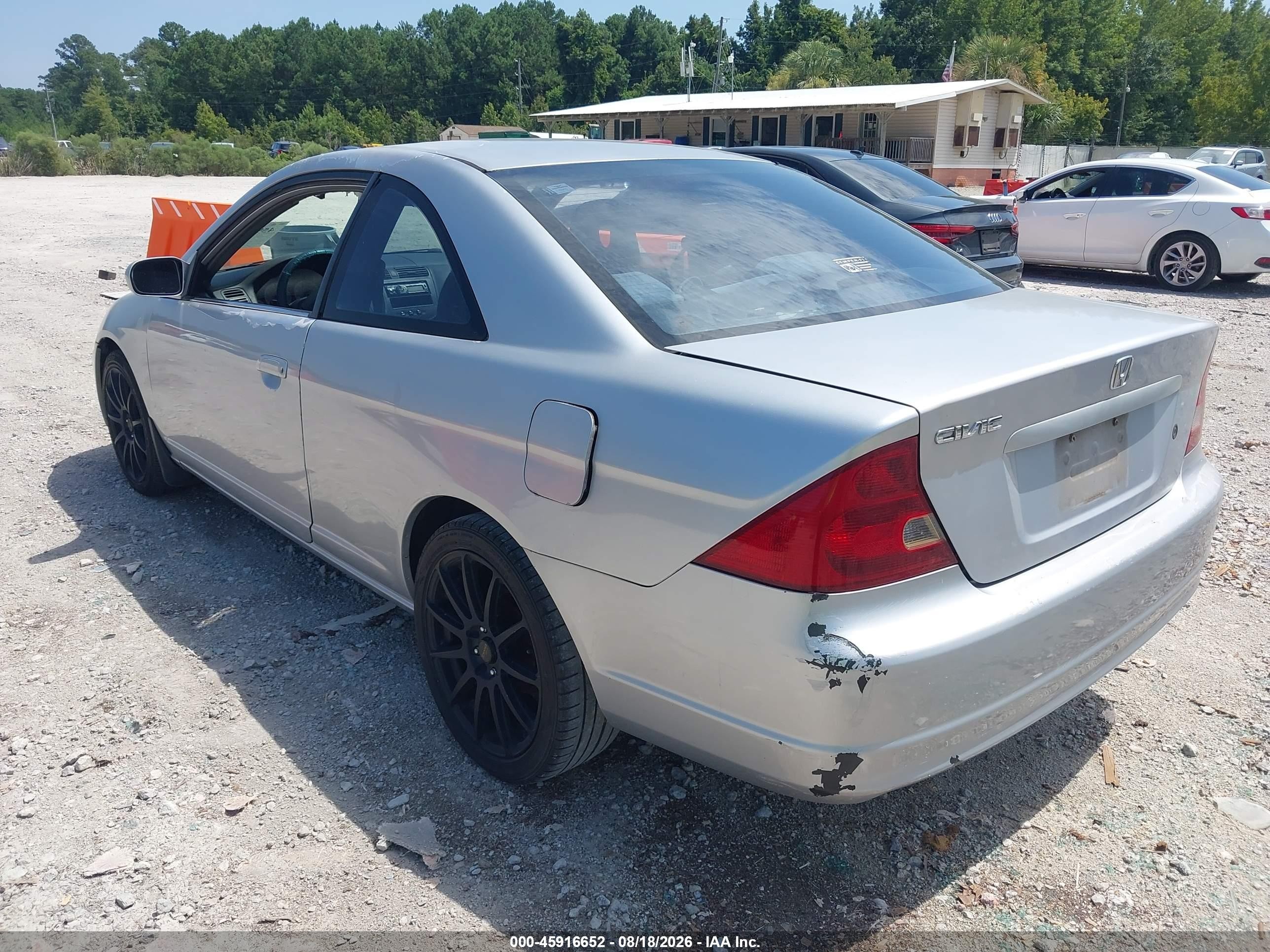 2001 Honda Civic Ex Gray vin: 1HGEM22901L115524