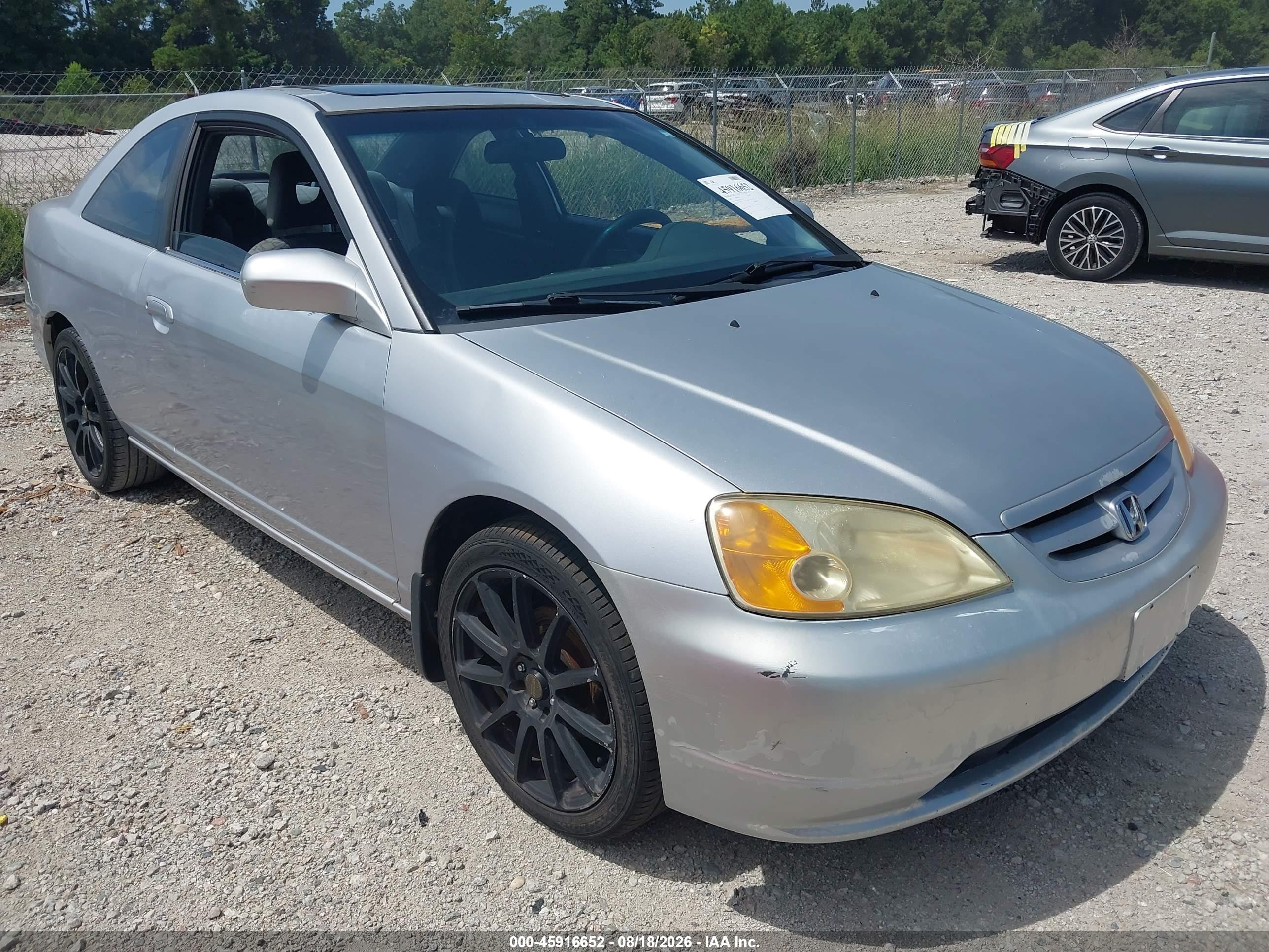 2001 Honda Civic Ex Gray vin: 1HGEM22901L115524