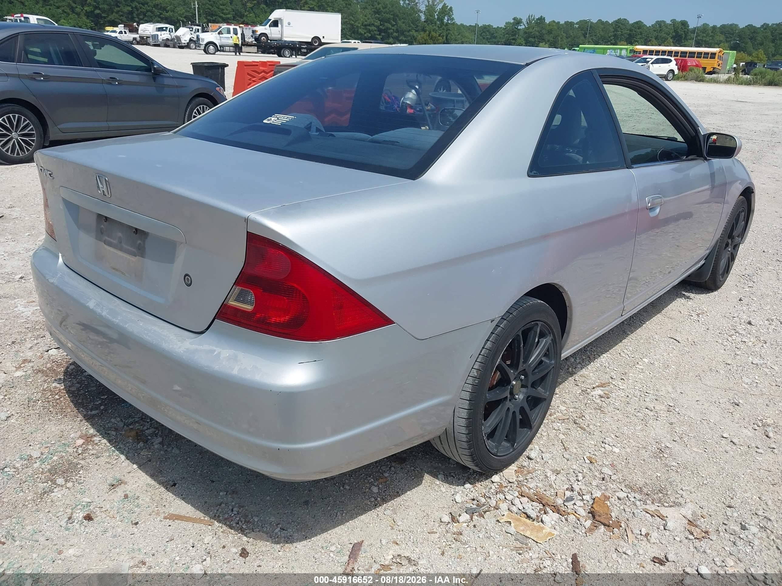 2001 Honda Civic Ex Gray vin: 1HGEM22901L115524
