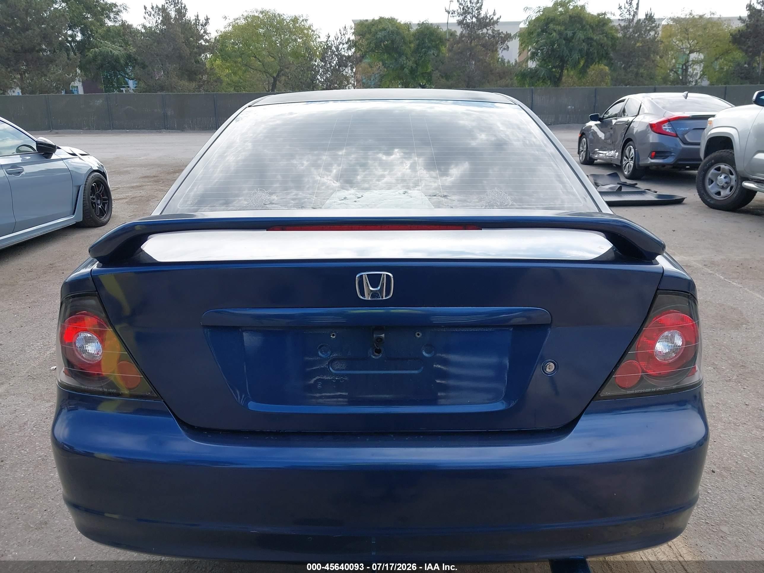 2001 Honda Civic Ex Blue vin: 1HGEM22901L120447