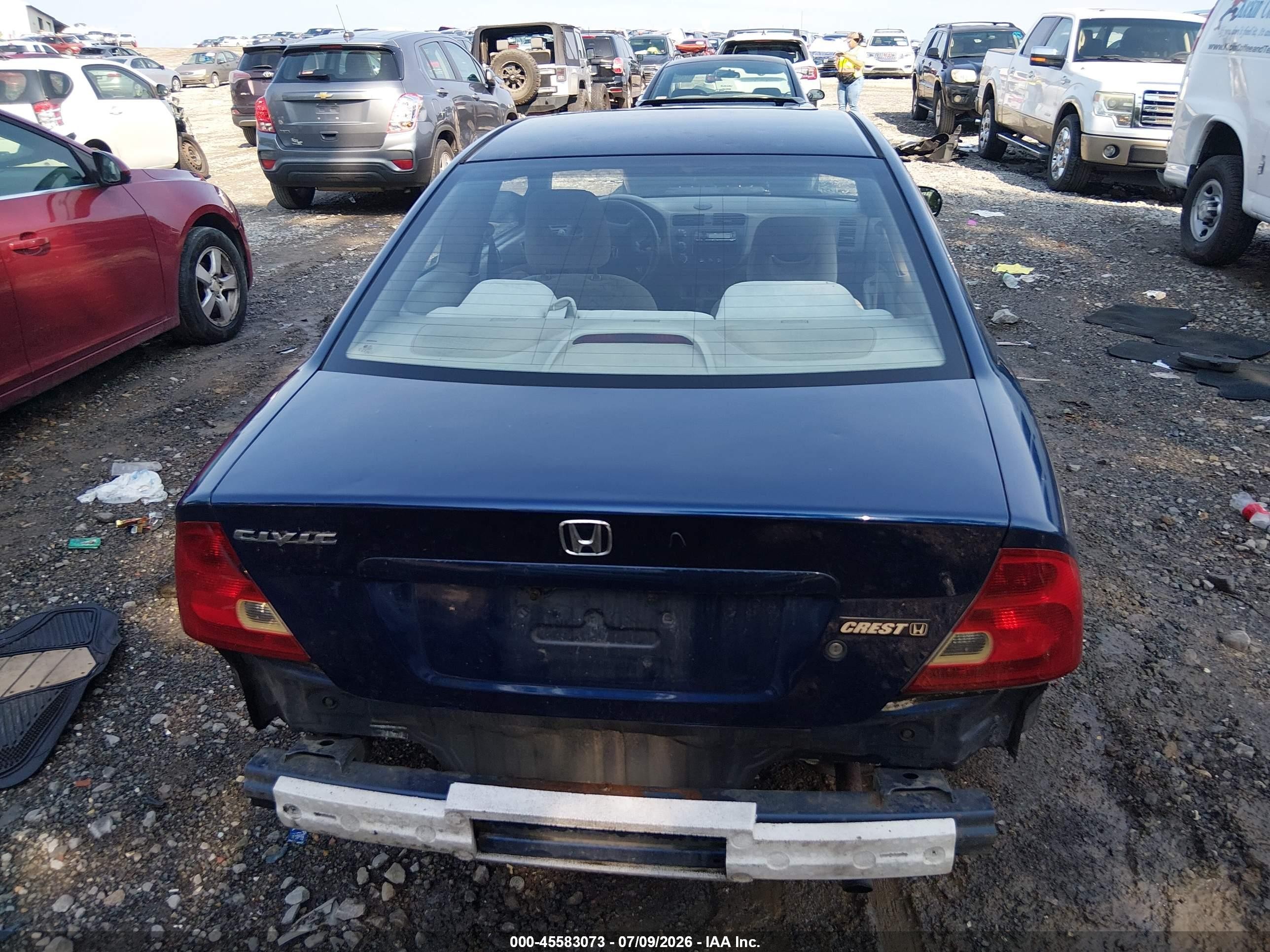 2002 Honda Civic Ex Beige vin: 1HGEM22902L032743