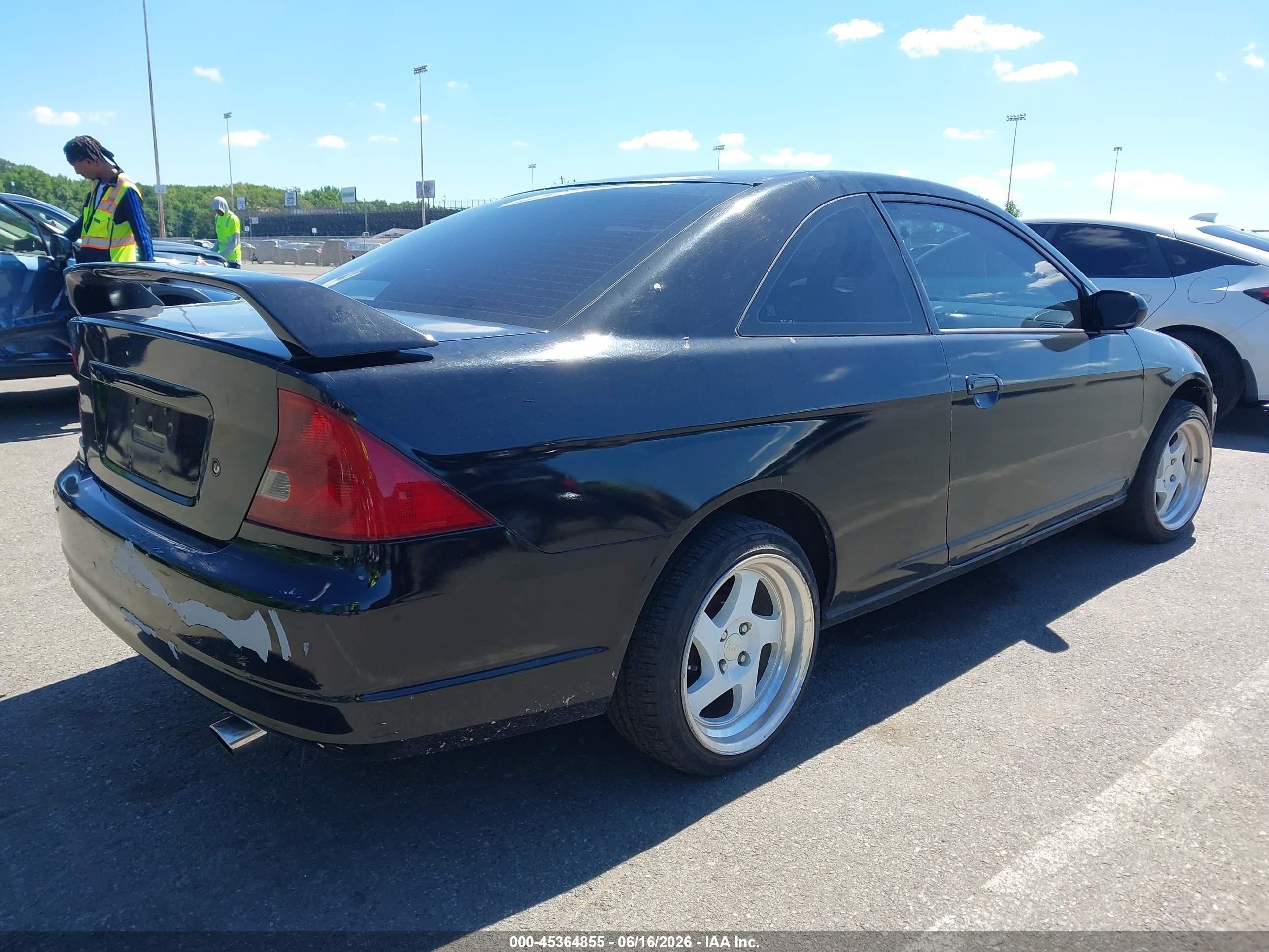 2003 Honda Civic Ex Black vin: 1HGEM22903L060785