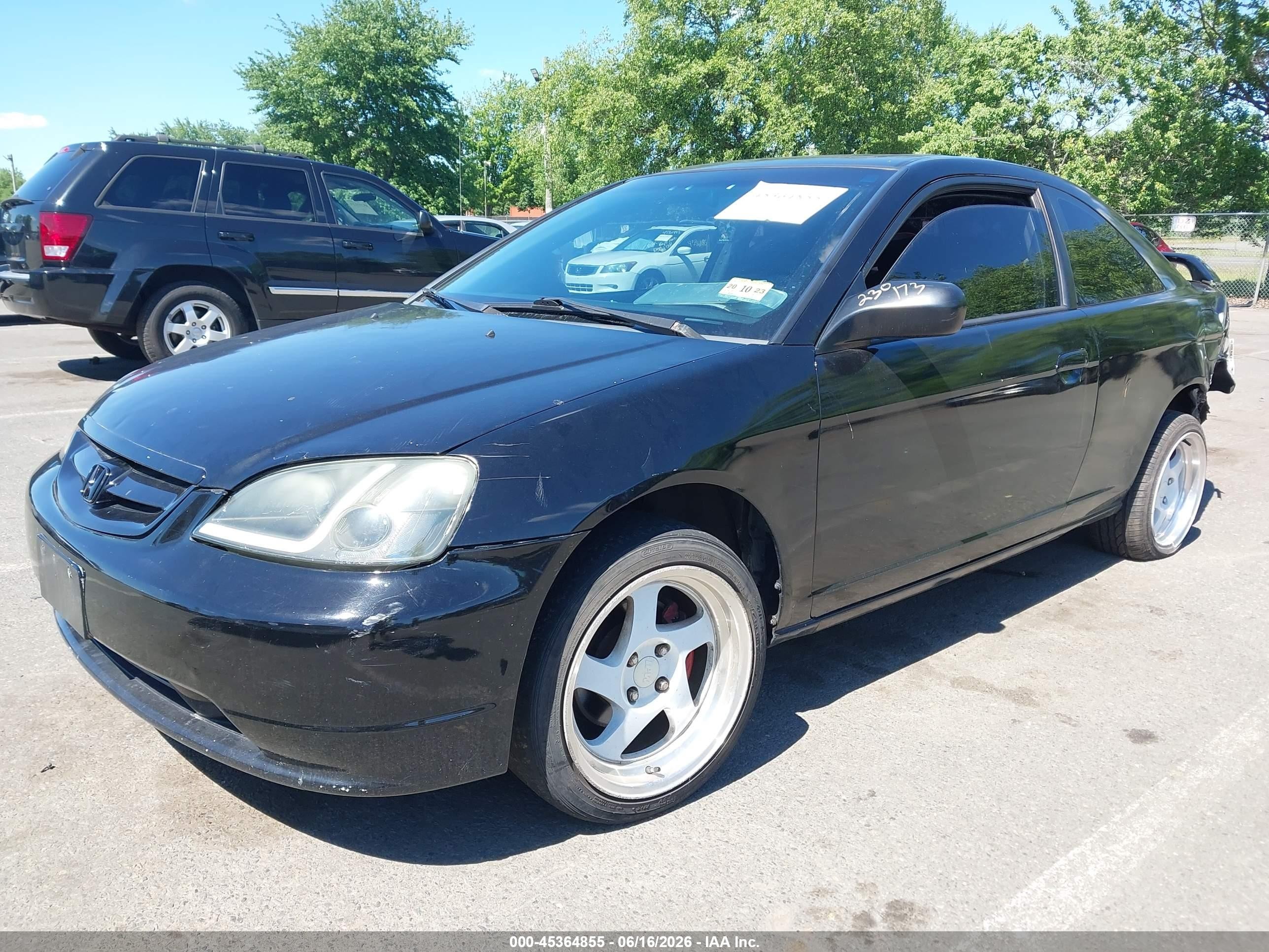 2003 Honda Civic Ex Black vin: 1HGEM22903L060785