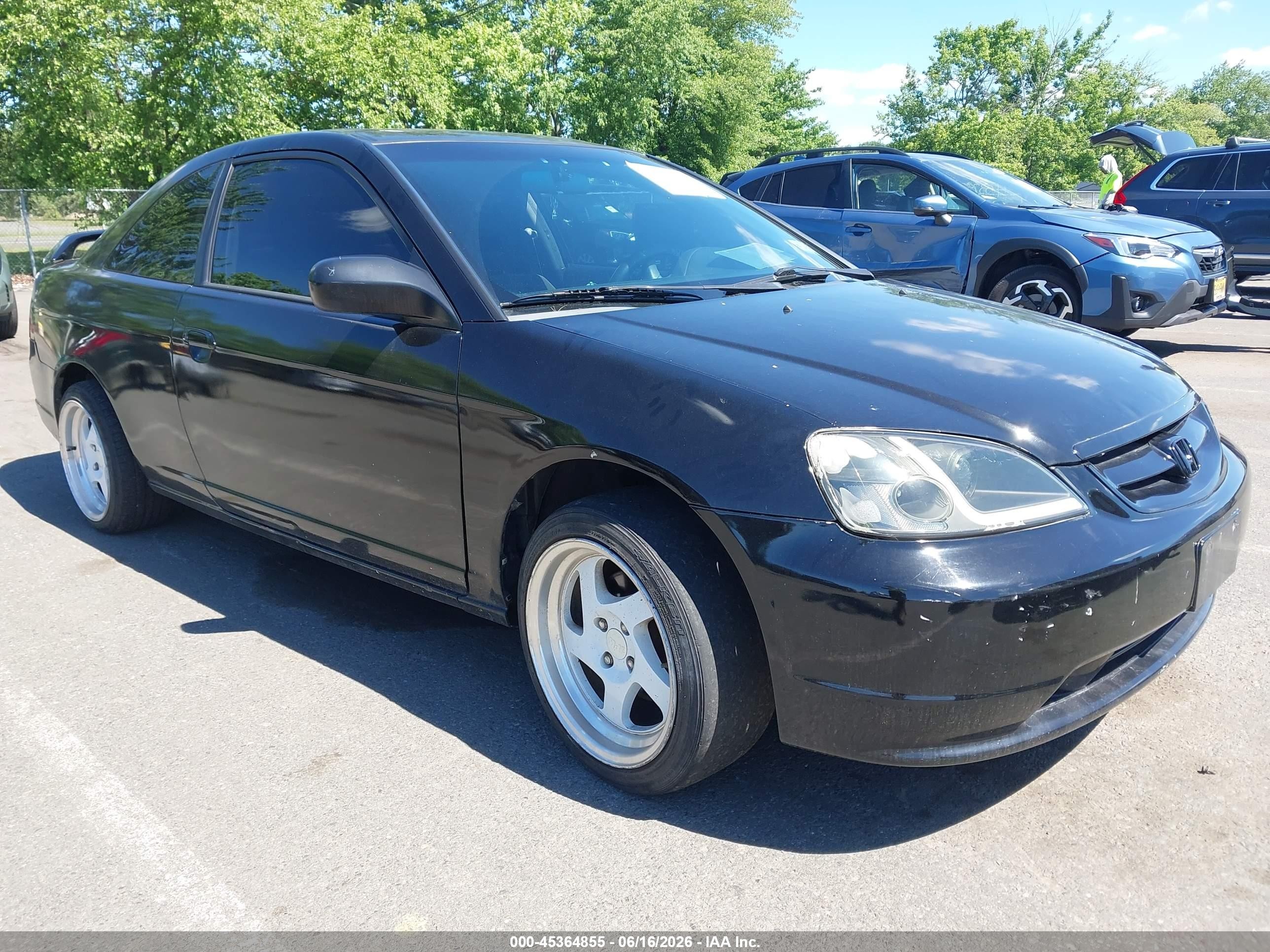 2003 Honda Civic Ex Black vin: 1HGEM22903L060785