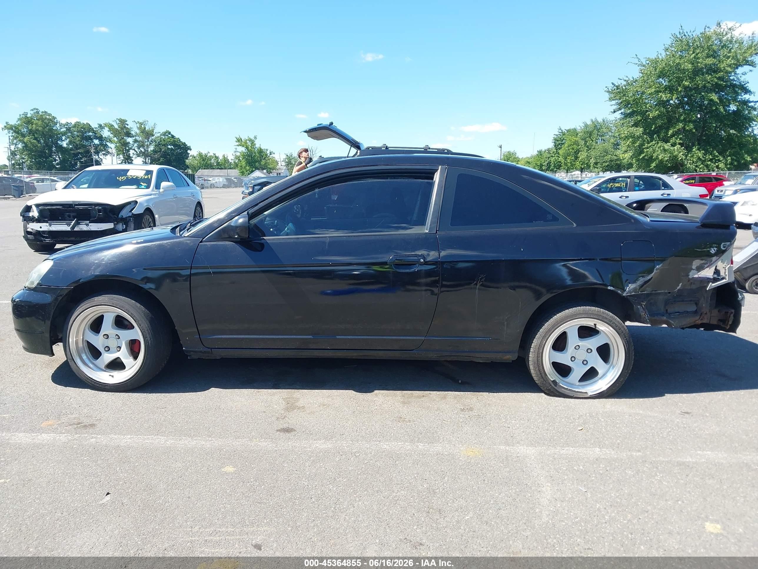 2003 Honda Civic Ex Black vin: 1HGEM22903L060785