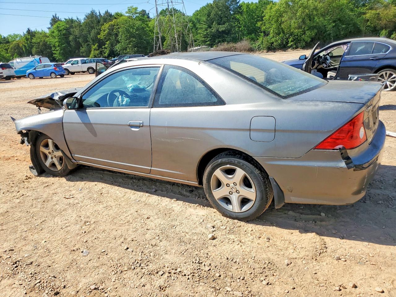 2004 Honda Civic Ex Gray vin: 1HGEM22904L014651