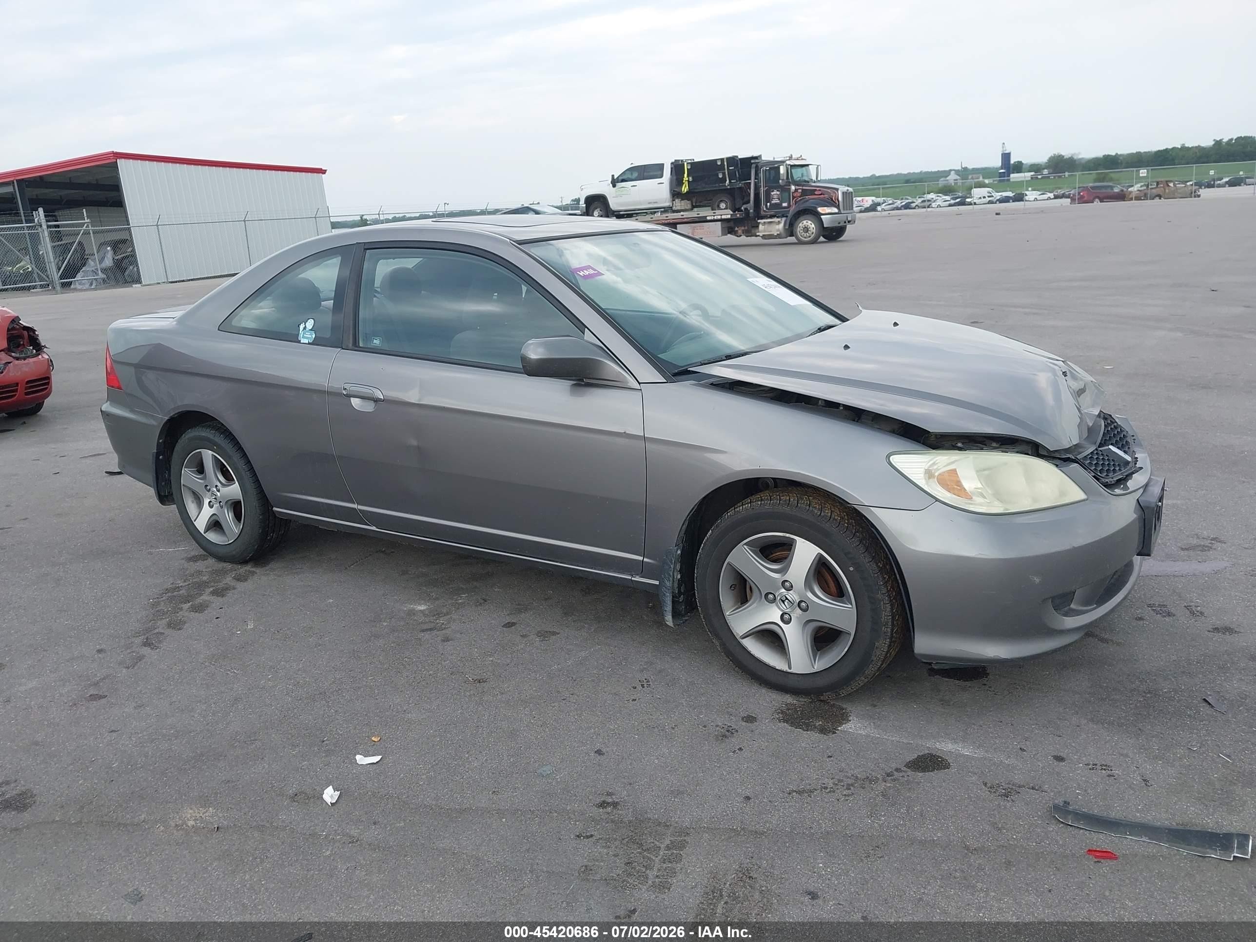 2004 Honda Civic Ex Gray vin: 1HGEM22904L014911