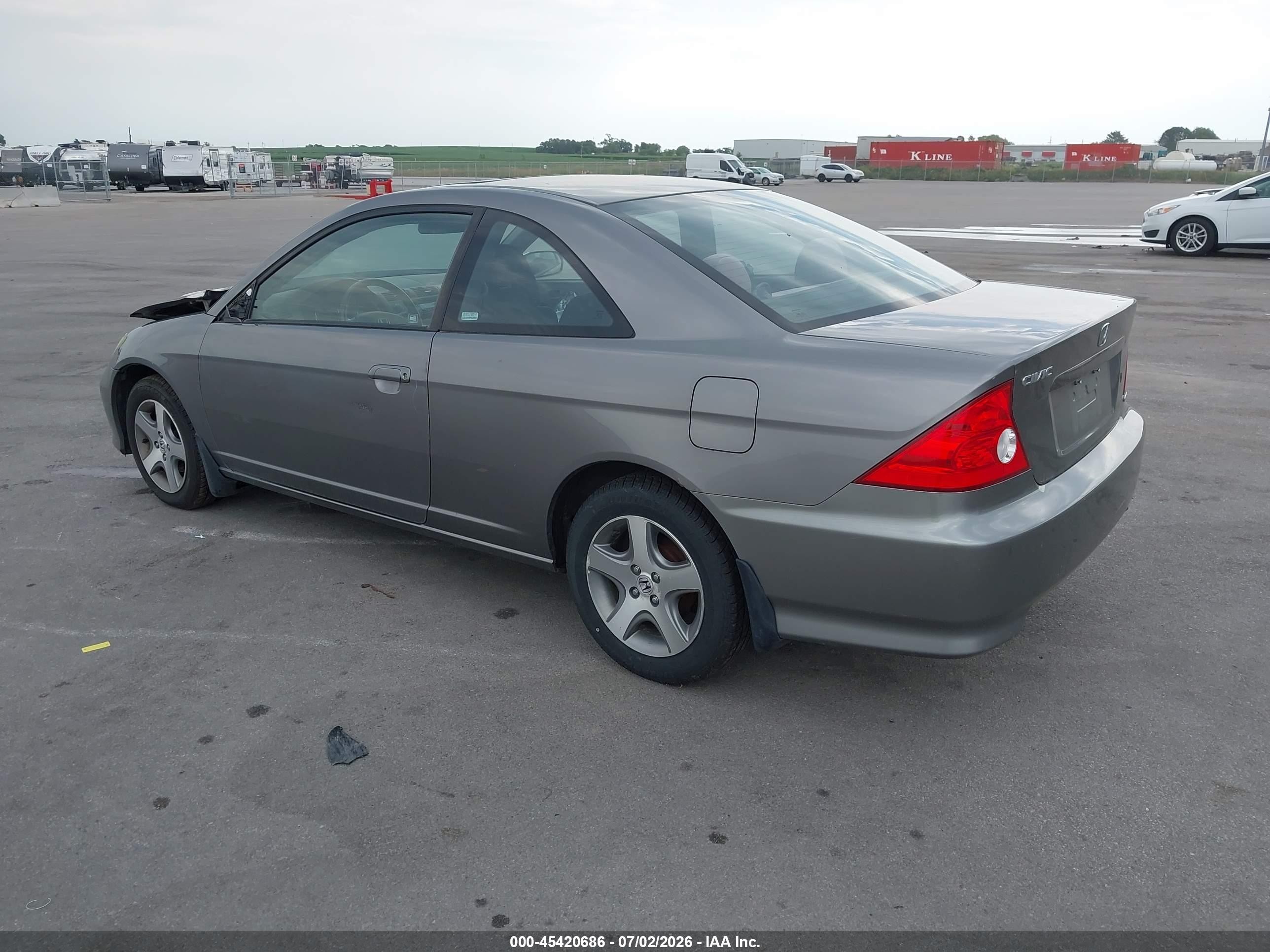 2004 Honda Civic Ex Gray vin: 1HGEM22904L014911