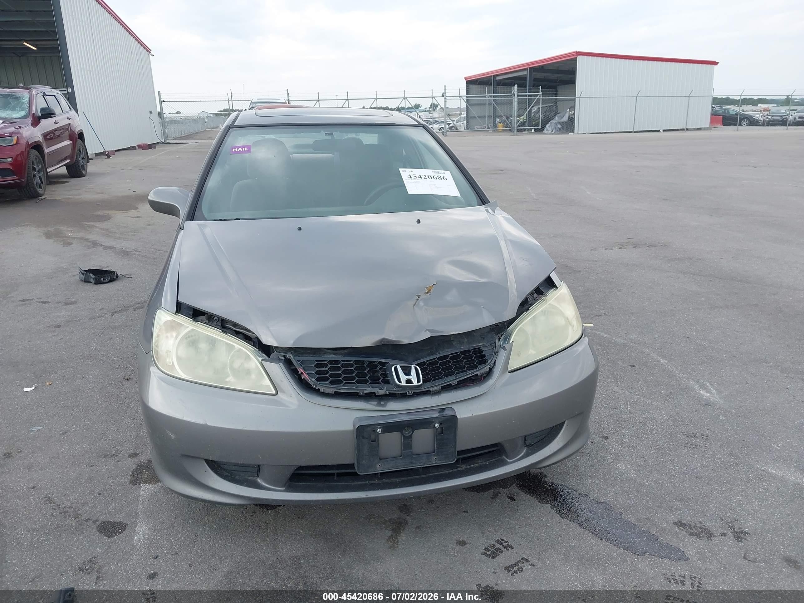 2004 Honda Civic Ex Gray vin: 1HGEM22904L014911