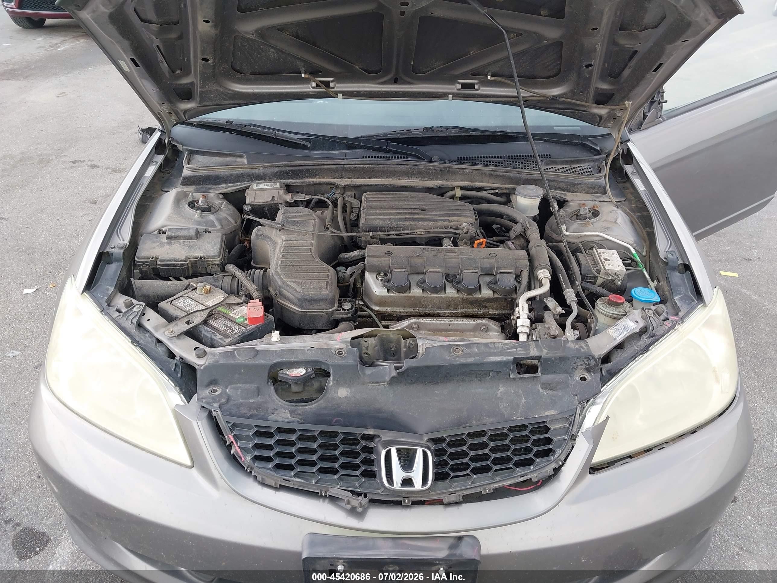 2004 Honda Civic Ex Gray vin: 1HGEM22904L014911