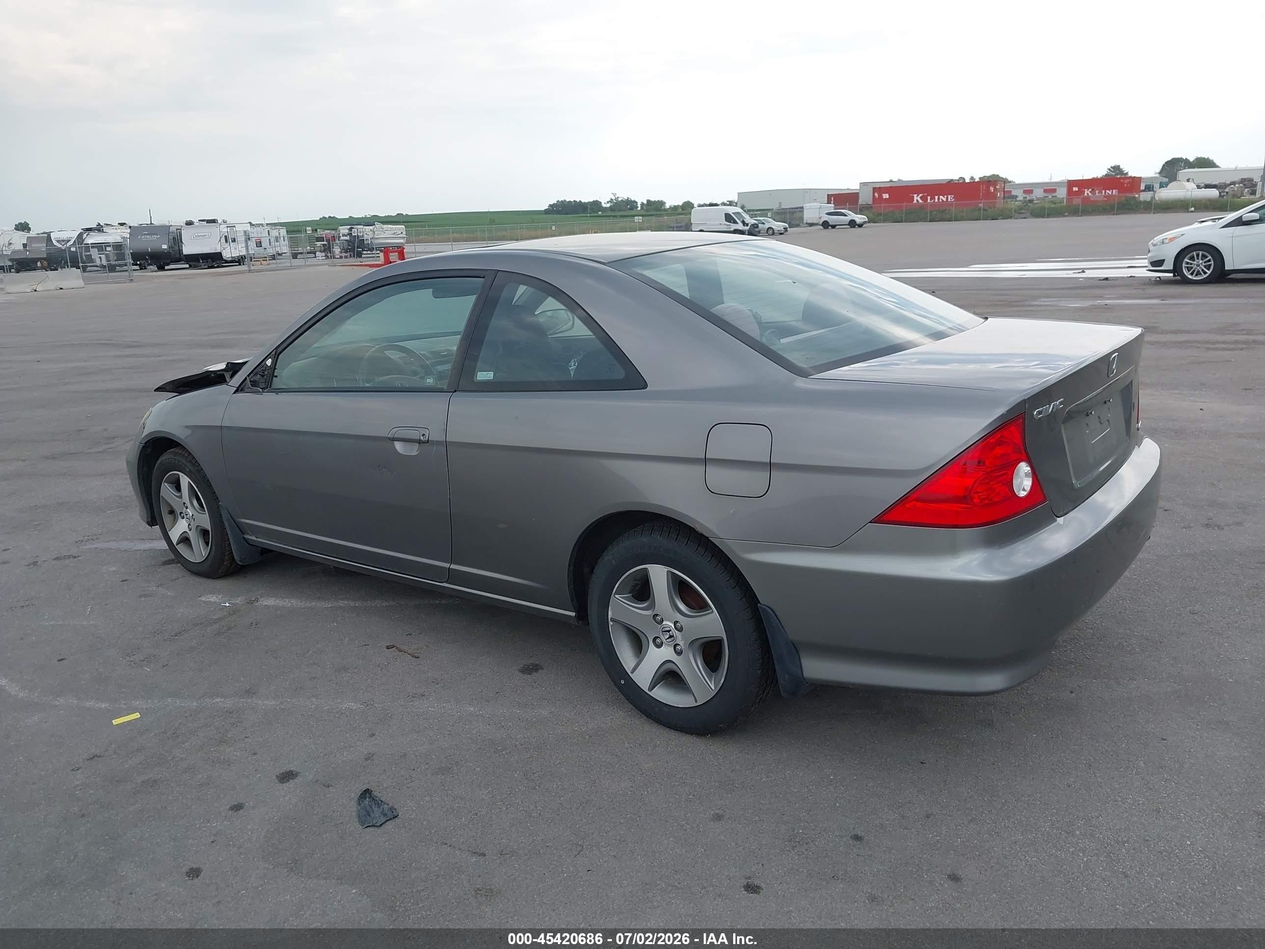2004 Honda Civic Ex Gray vin: 1HGEM22904L014911