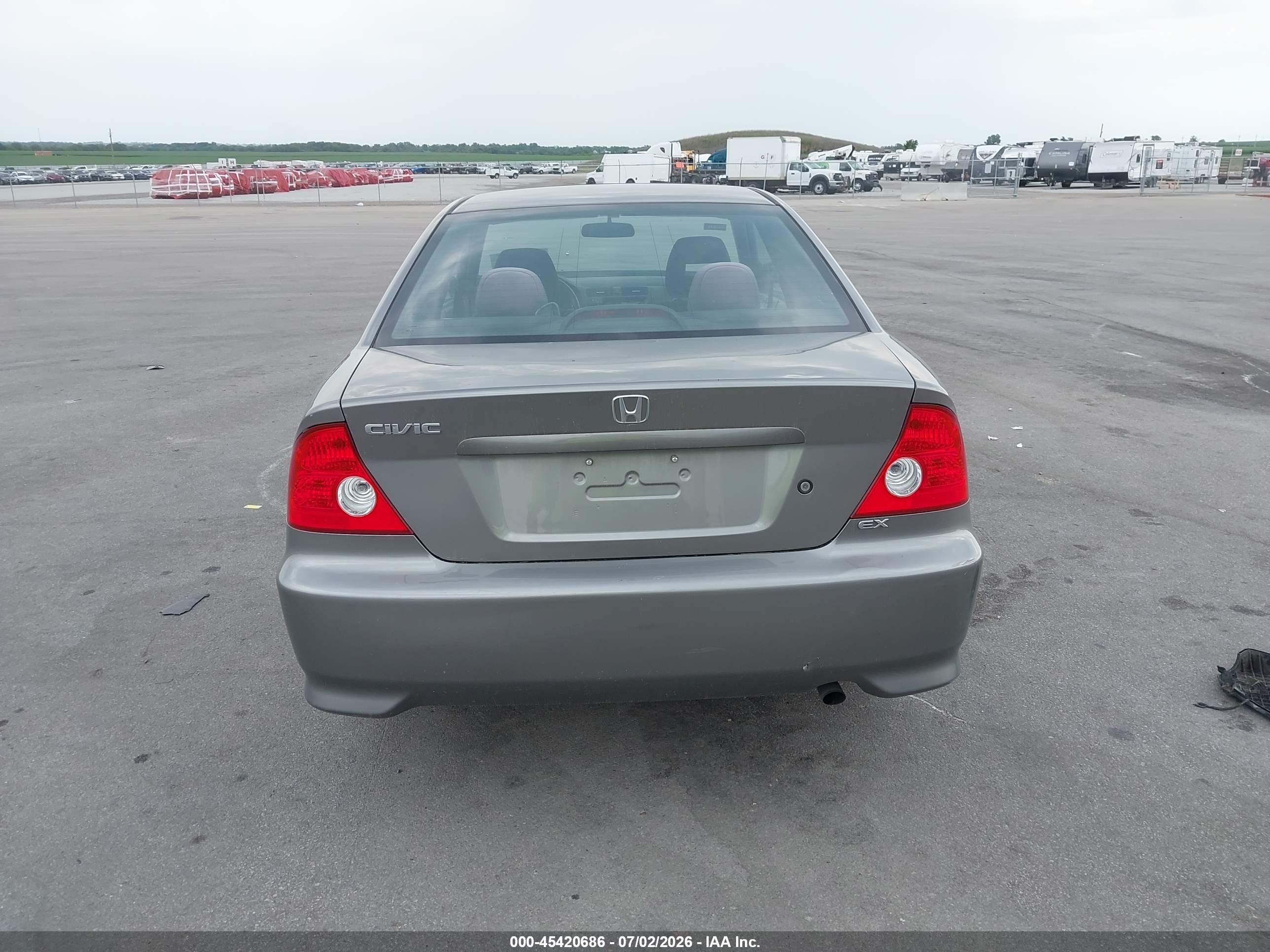 2004 Honda Civic Ex Gray vin: 1HGEM22904L014911