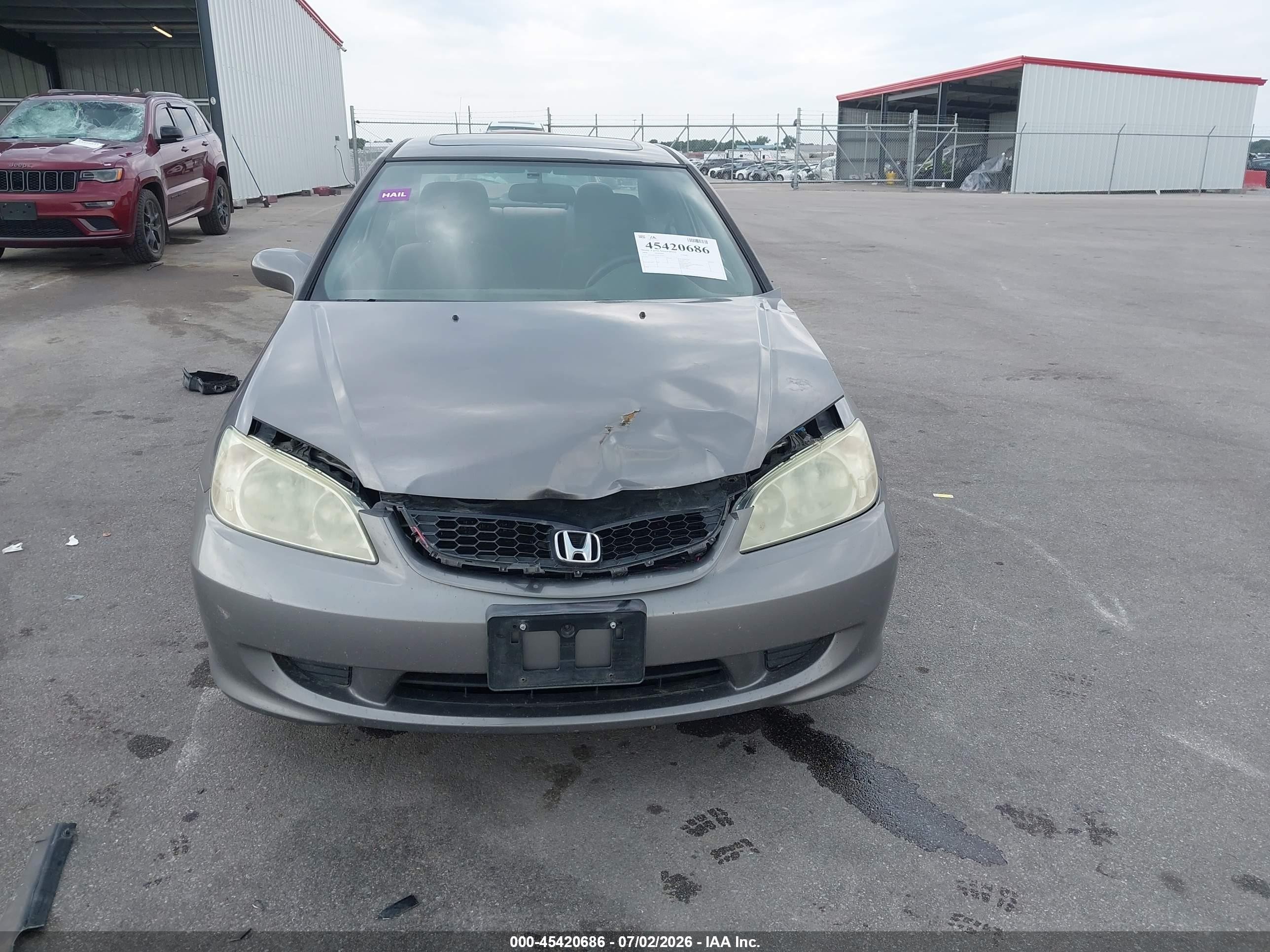 2004 Honda Civic Ex Gray vin: 1HGEM22904L014911