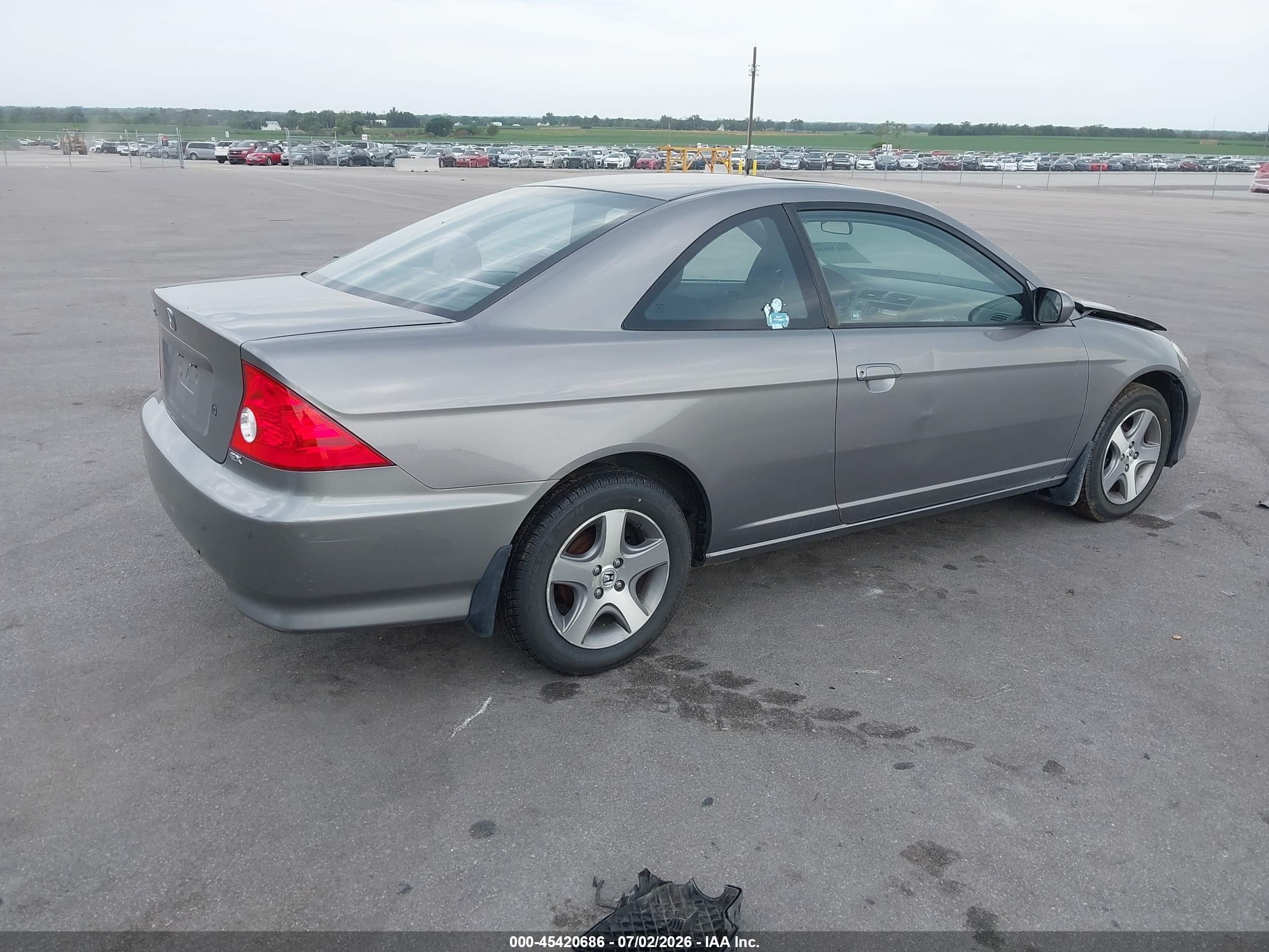2004 Honda Civic Ex Gray vin: 1HGEM22904L014911