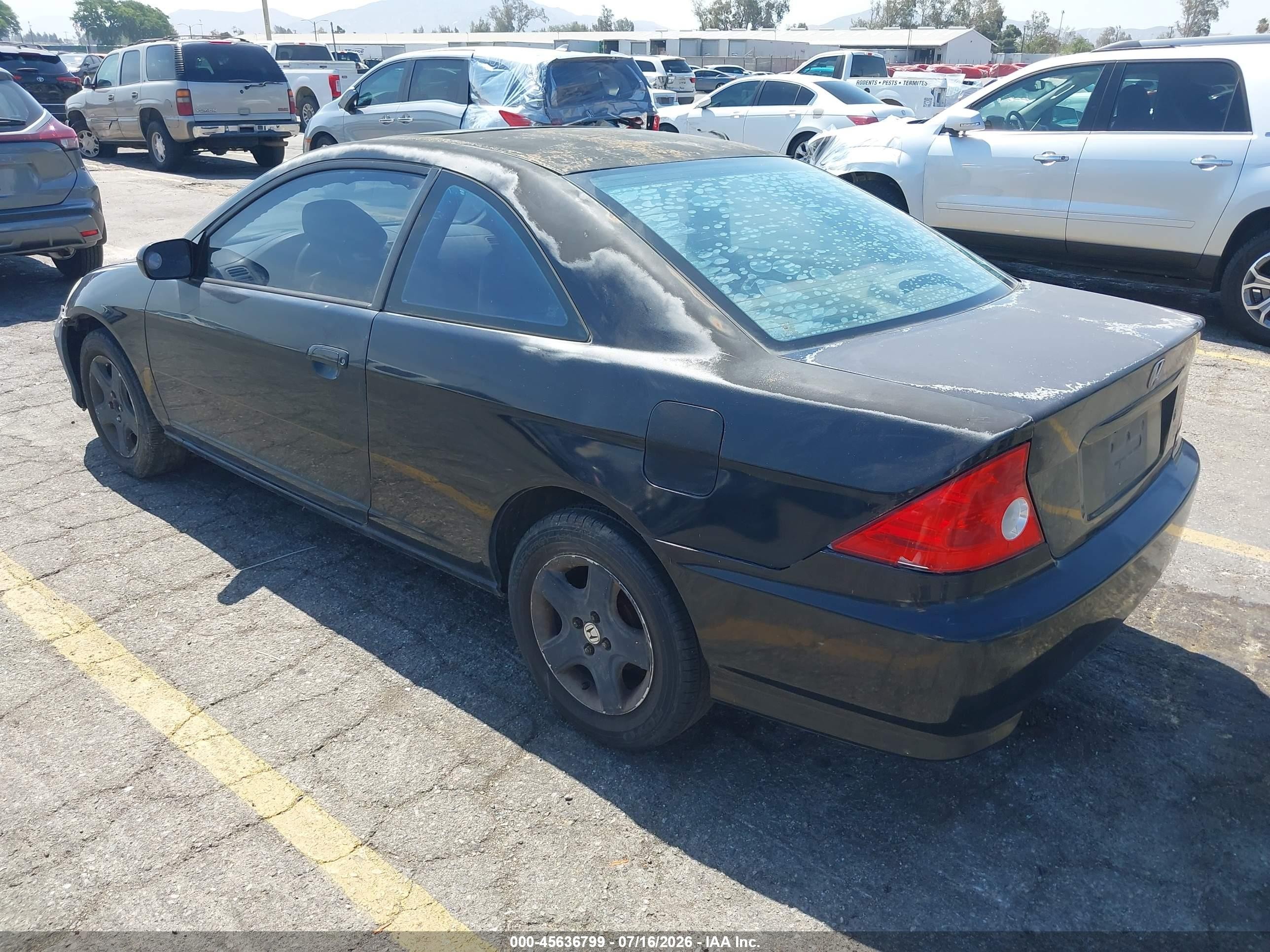 2005 Honda Civic Ex Black vin: 1HGEM22905L013825