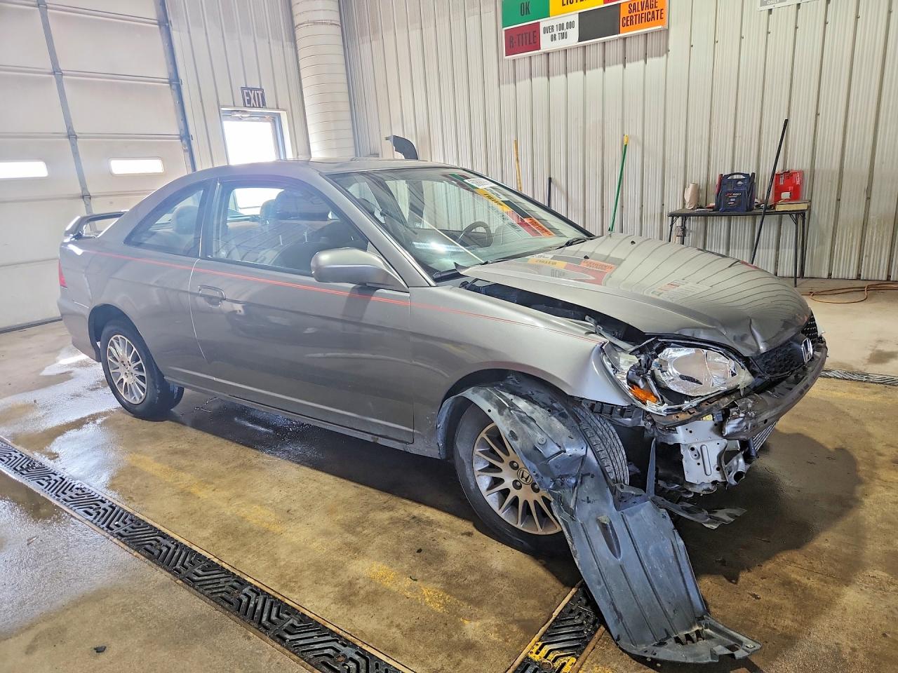 2005 Honda Civic Ex Gray vin: 1HGEM22905L021391