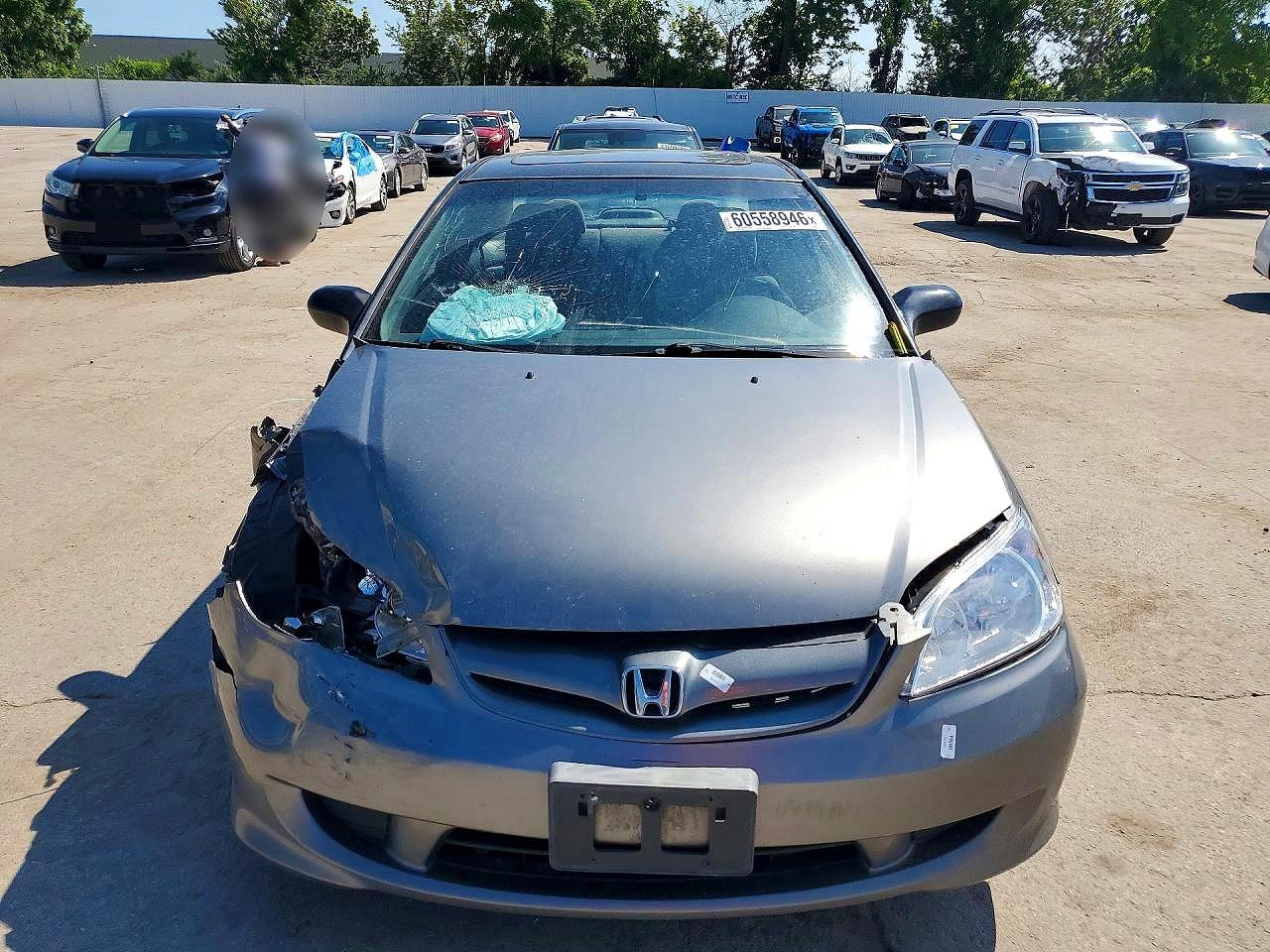 2005 Honda Civic Ex Черный vin: 1HGEM22905L033816