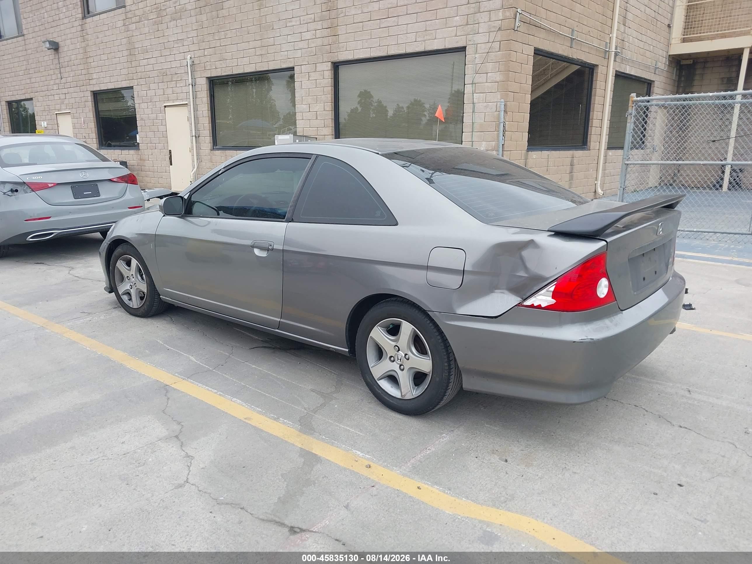 2005 Honda Civic Ex Gray vin: 1HGEM22905L077105