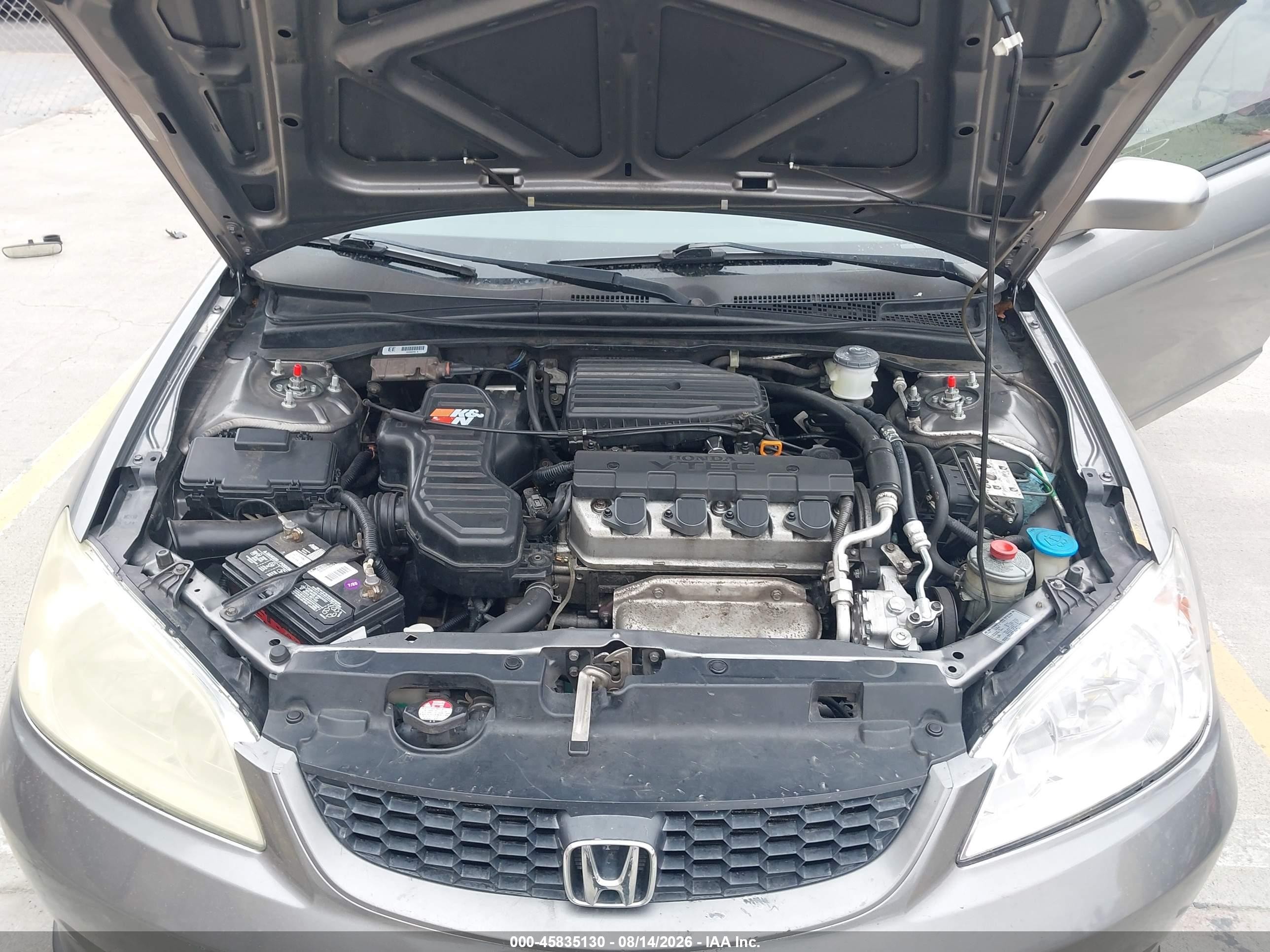 2005 Honda Civic Ex Gray vin: 1HGEM22905L077105