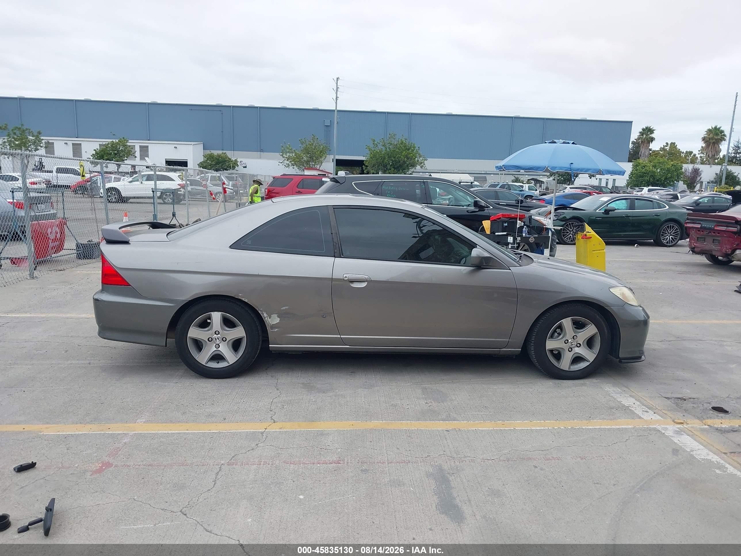 2005 Honda Civic Ex Gray vin: 1HGEM22905L077105