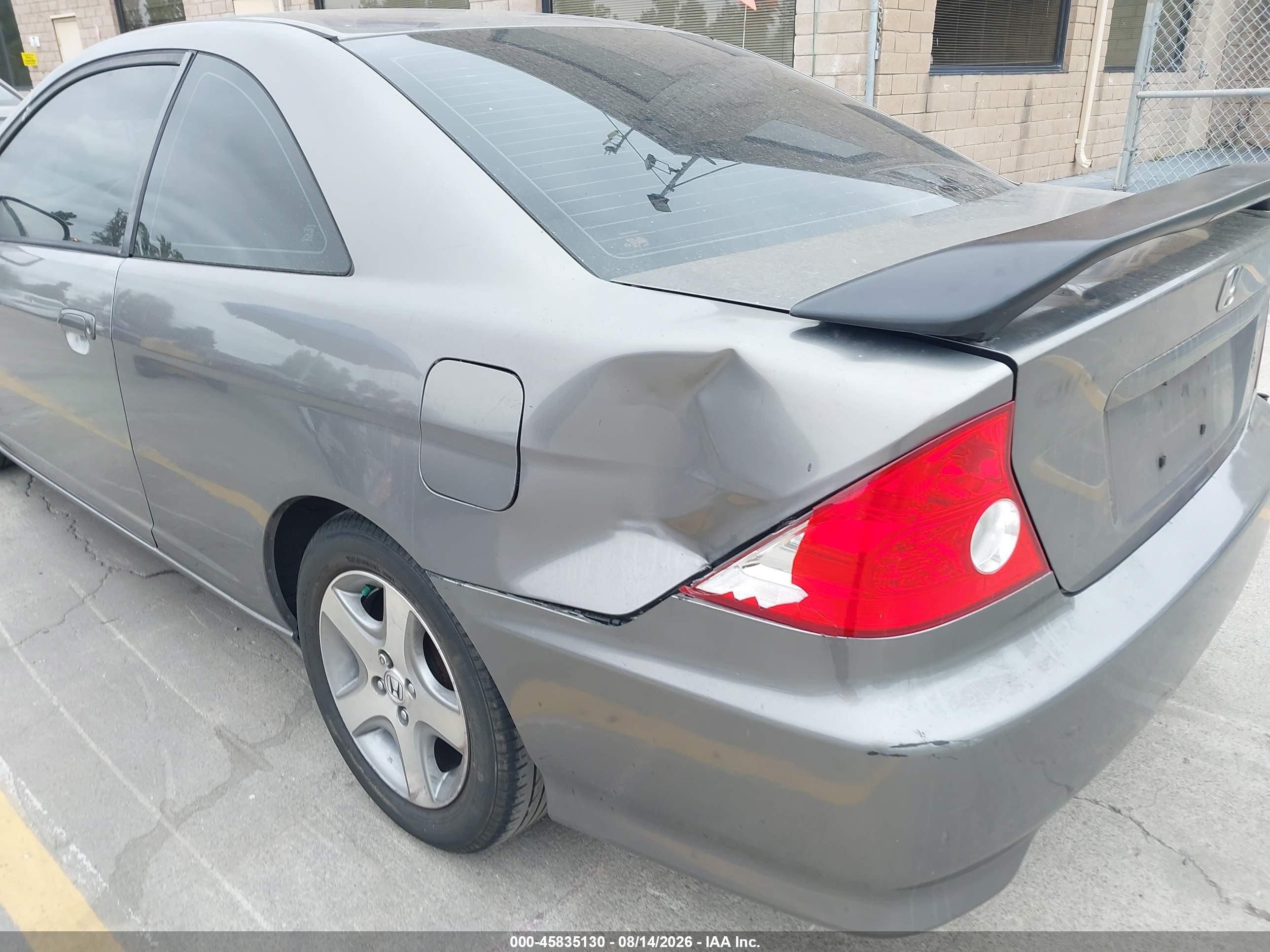 2005 Honda Civic Ex Gray vin: 1HGEM22905L077105