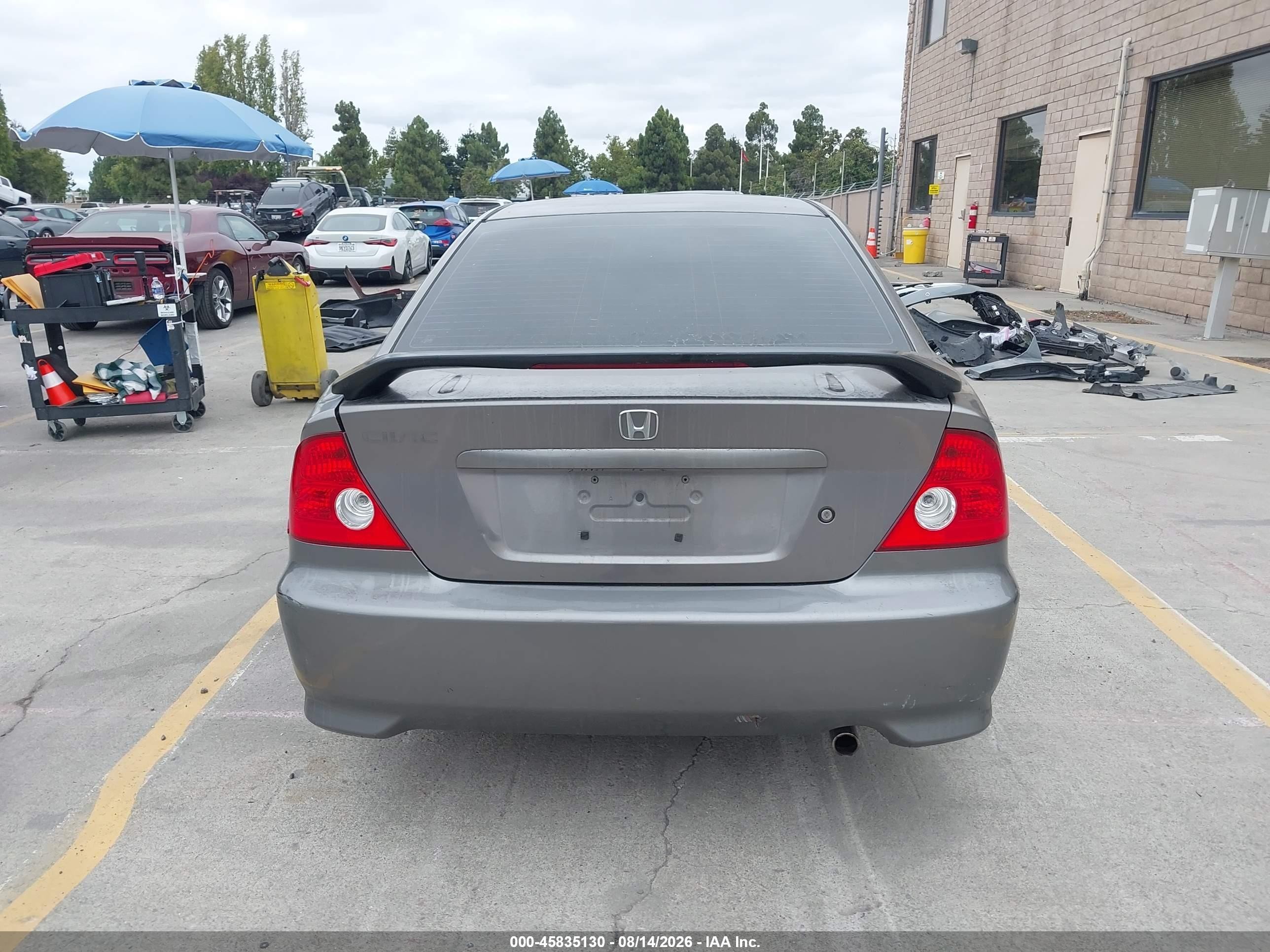 2005 Honda Civic Ex Gray vin: 1HGEM22905L077105