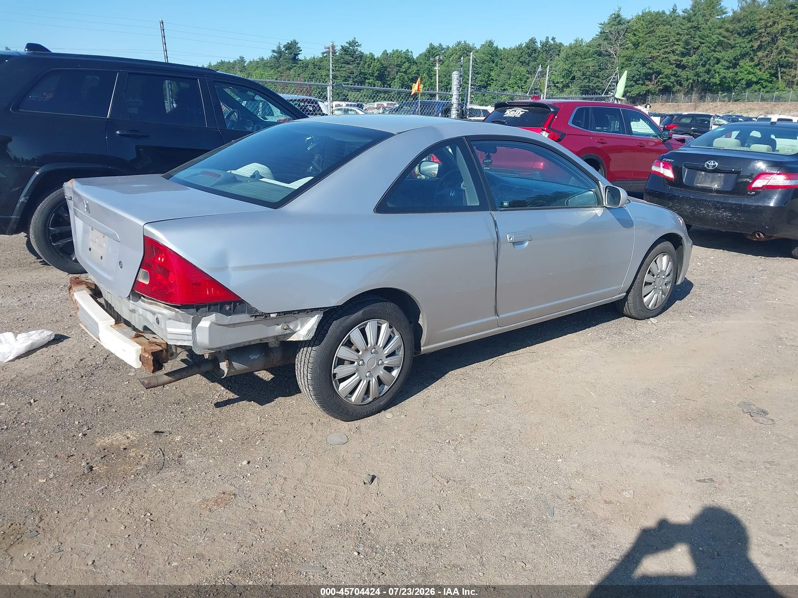 2002 Honda Civic Ex Серебряный vin: 1HGEM22912L018544